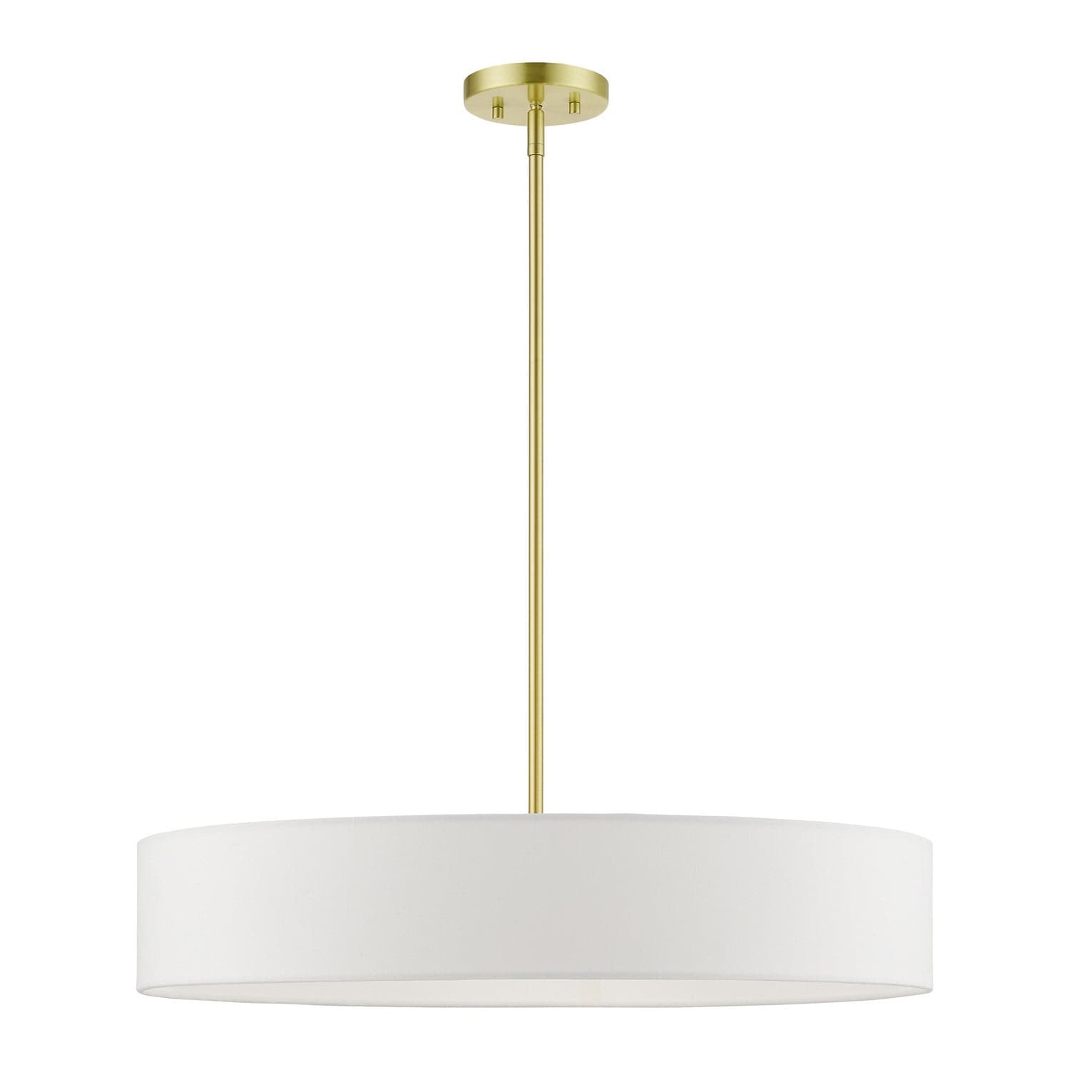 Livex Lighting - 46925-12 - Five Light Pendant - Venlo - Satin Brass w/Shiny White