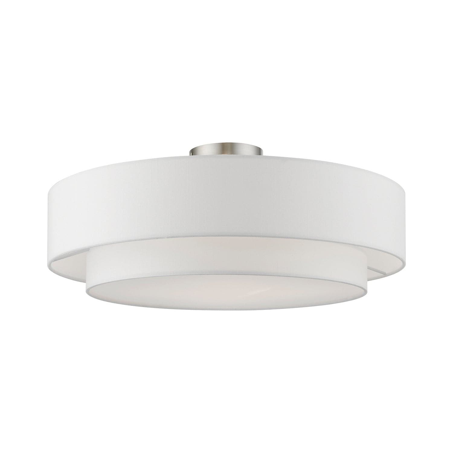 Livex Lighting - 47155-91 - Four Light Semi-Flush Mount - Meridian - Brushed Nickel