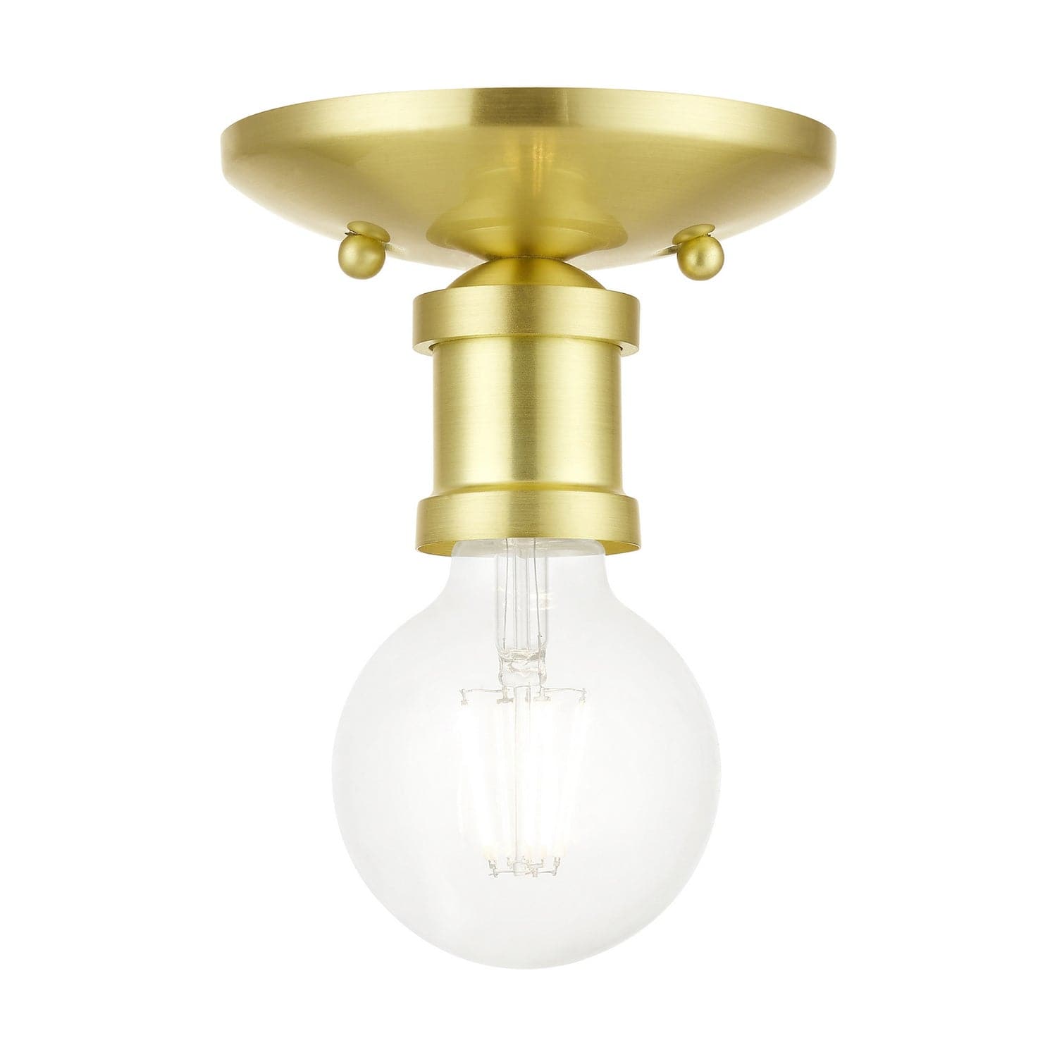 Livex Lighting - 47160-12 - One Light Flush Mount - Lansdale - Satin Brass