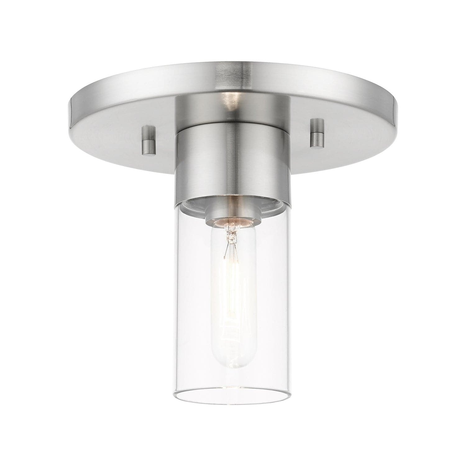 Livex Lighting - 48761-91 - One Light Flush Mount - Carson - Brushed Nickel