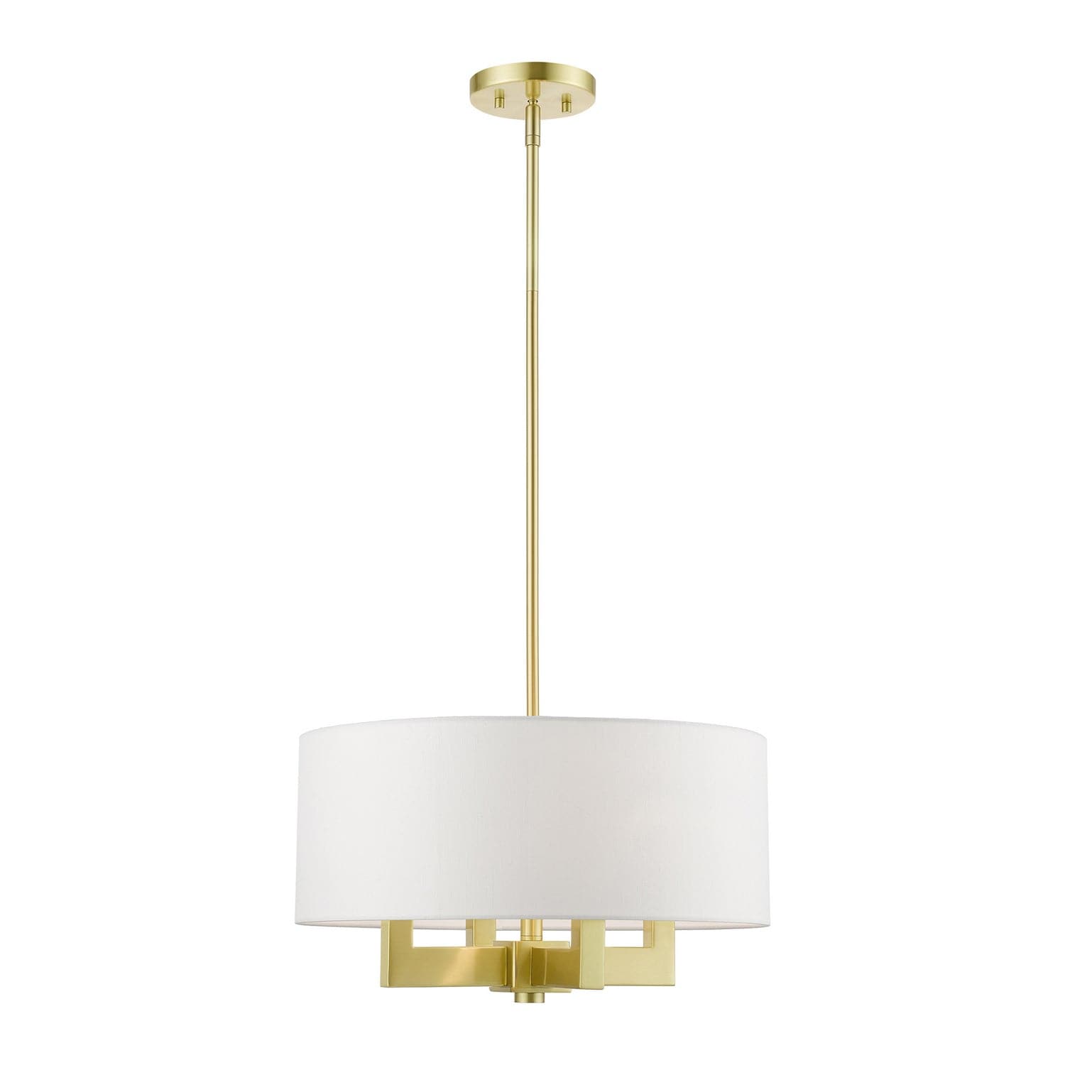 Livex Lighting - 48784-12 - Four Light Pendant Chandelier - Cresthaven - Satin Brass