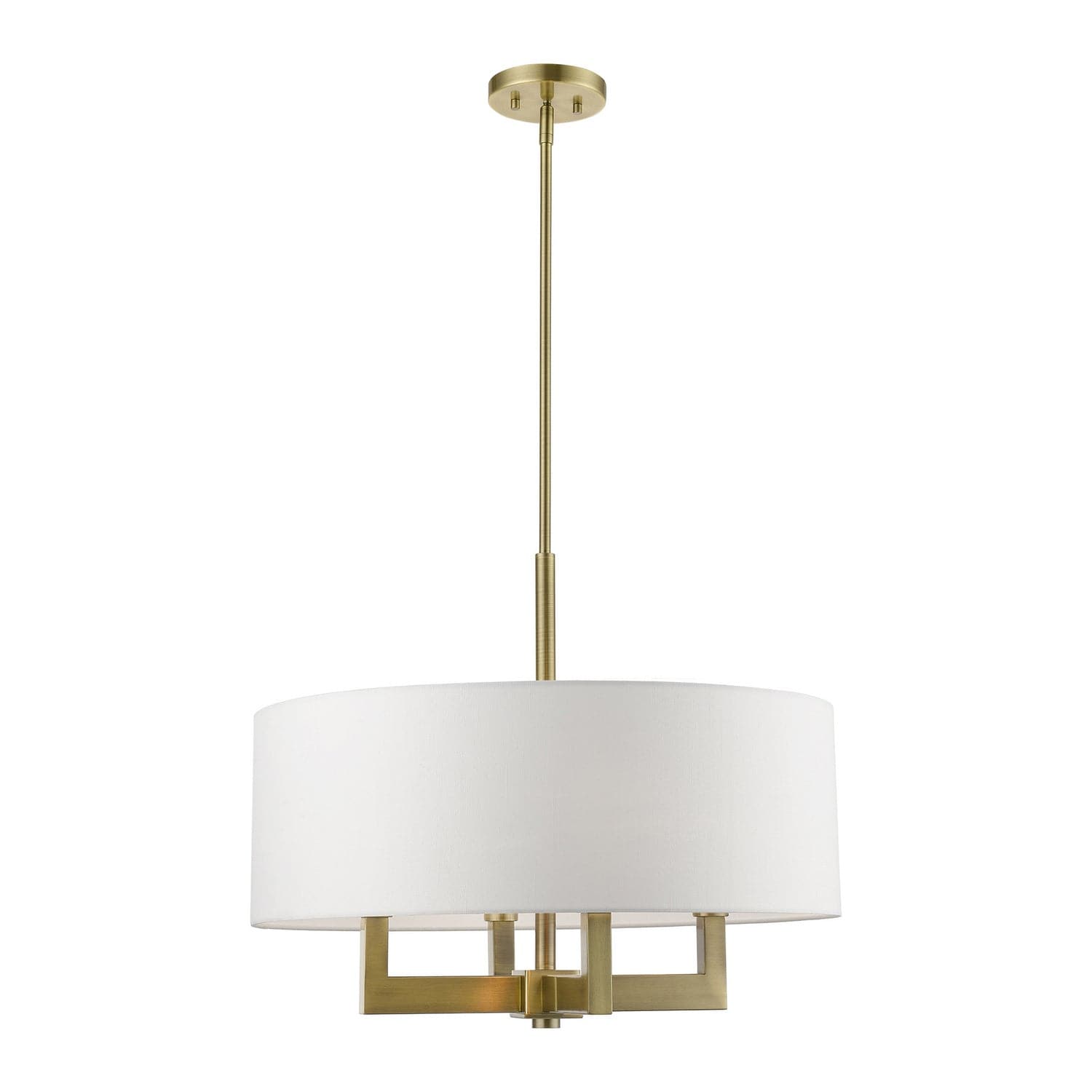 Livex Lighting - 48786-01 - Four Light Pendant Chandelier - Cresthaven - Antique Brass