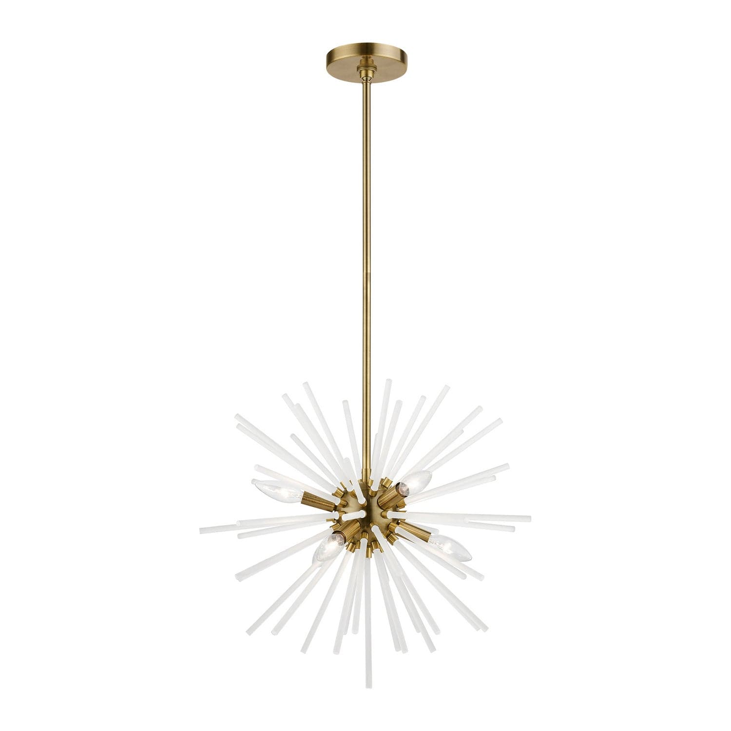 Livex Lighting - 48824-01 - Six Light Pendant Chandelier - Uptown - Antique Brass