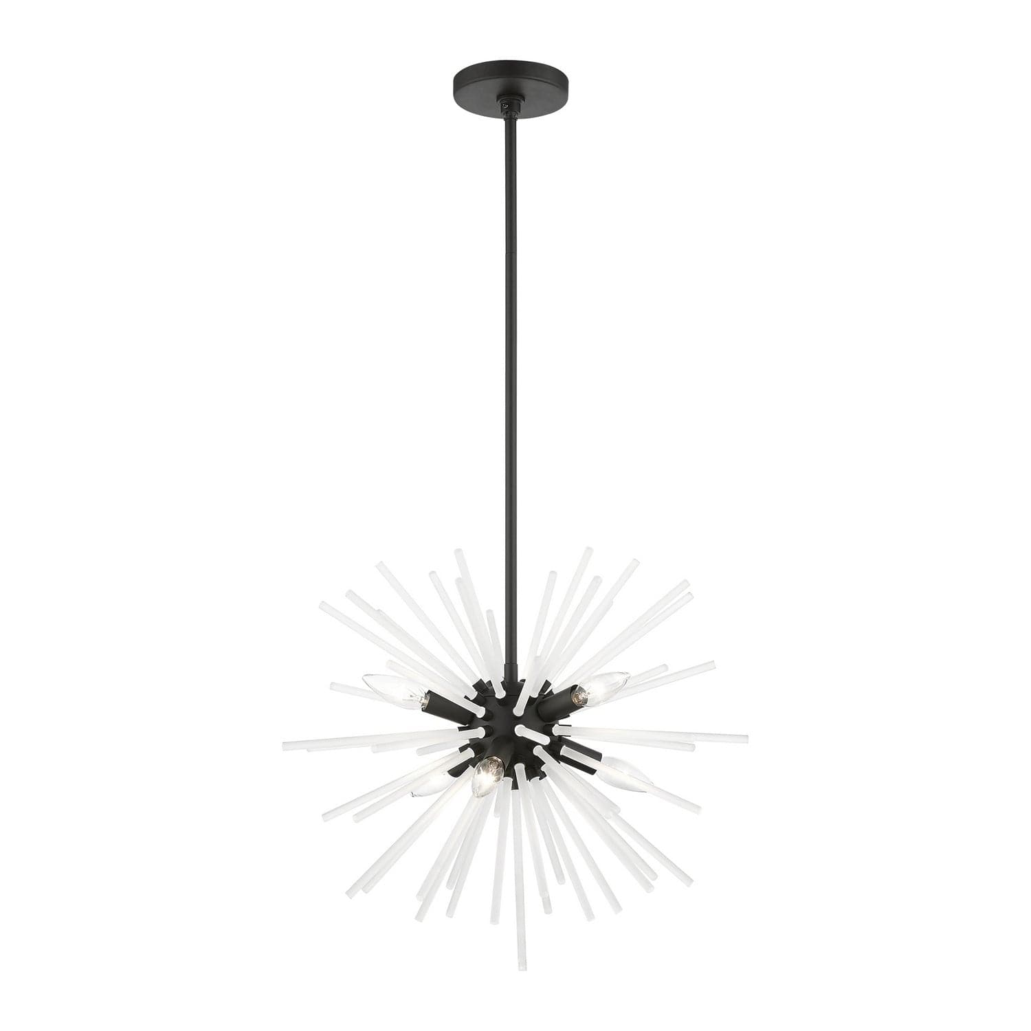 Livex Lighting - 48824-04 - Six Light Pendant Chandelier - Uptown - Black