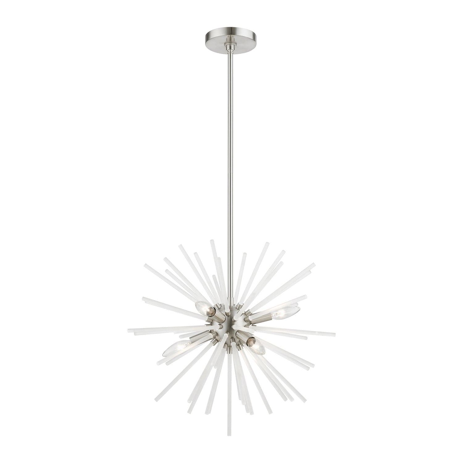 Livex Lighting - 48824-91 - Six Light Pendant Chandelier - Uptown - Brushed Nickel