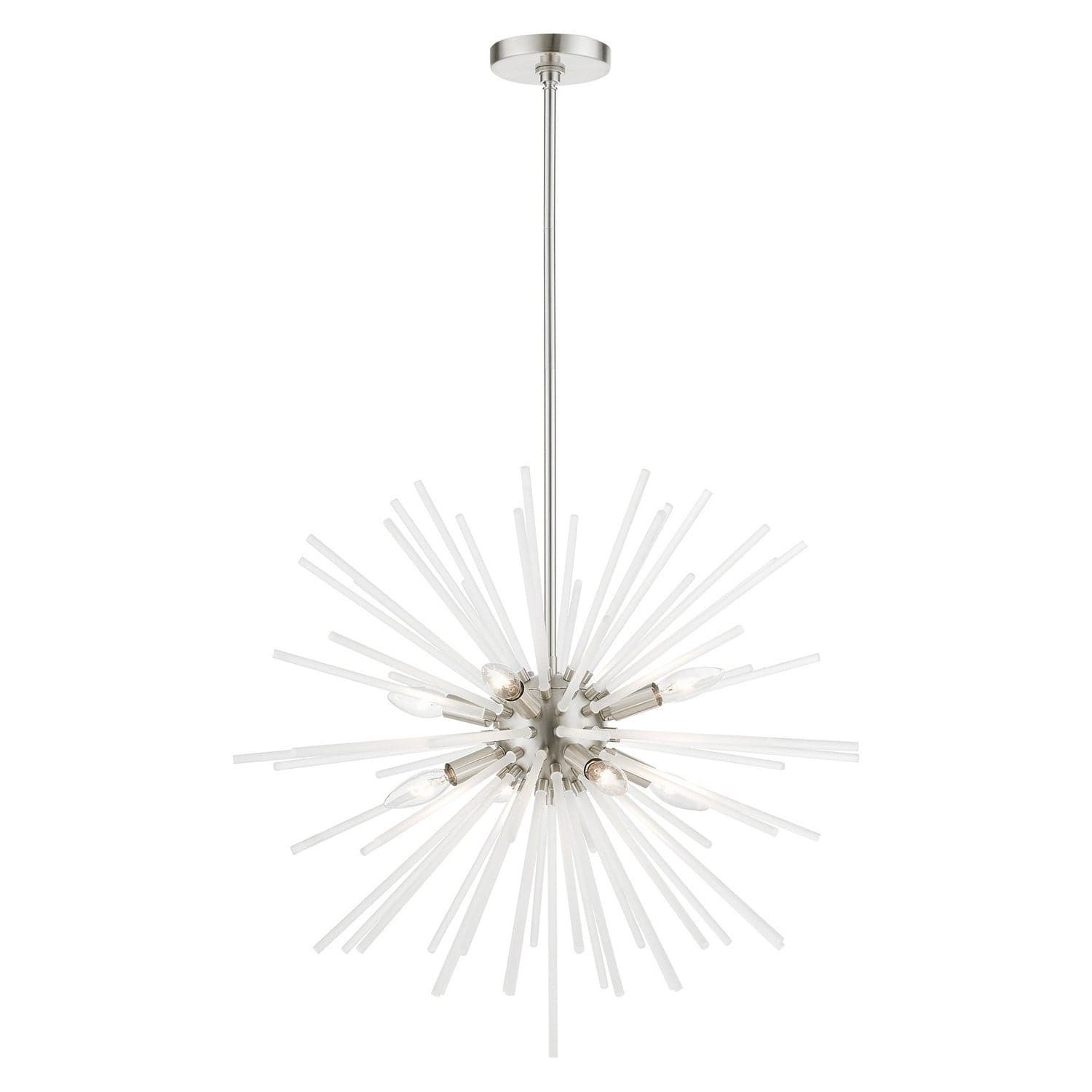 Livex Lighting - 48826-91 - Eight Light Pendant Chandelier - Uptown - Brushed Nickel