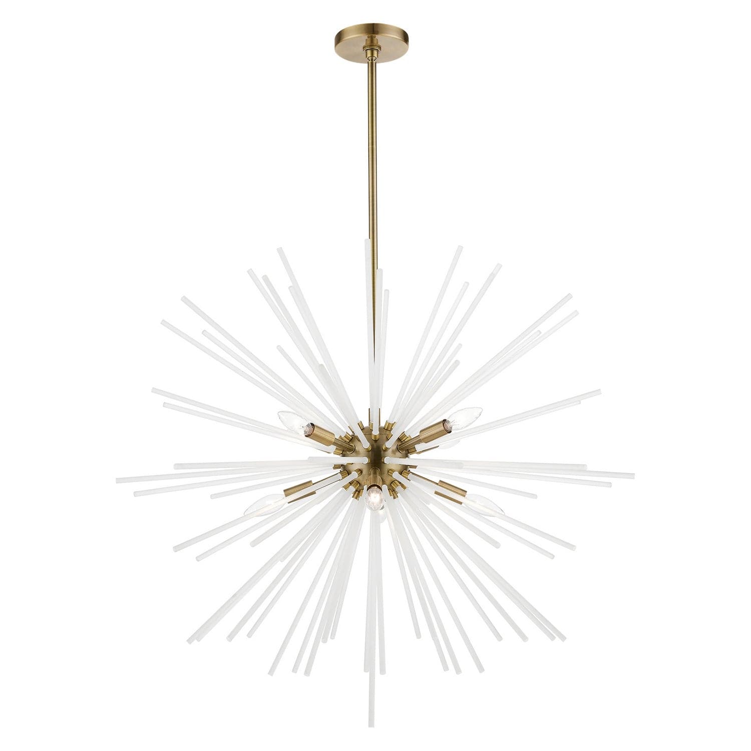 Livex Lighting - 48828-01 - Eight Light Foyer Chandelier - Uptown - Antique Brass