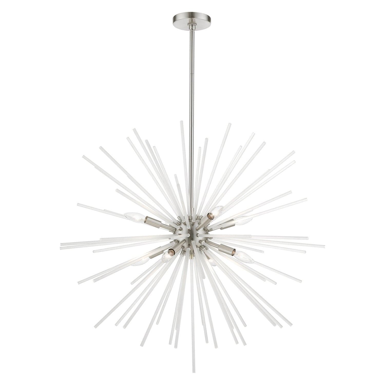 Livex Lighting - 48828-91 - Eight Light Foyer Chandelier - Uptown - Brushed Nickel