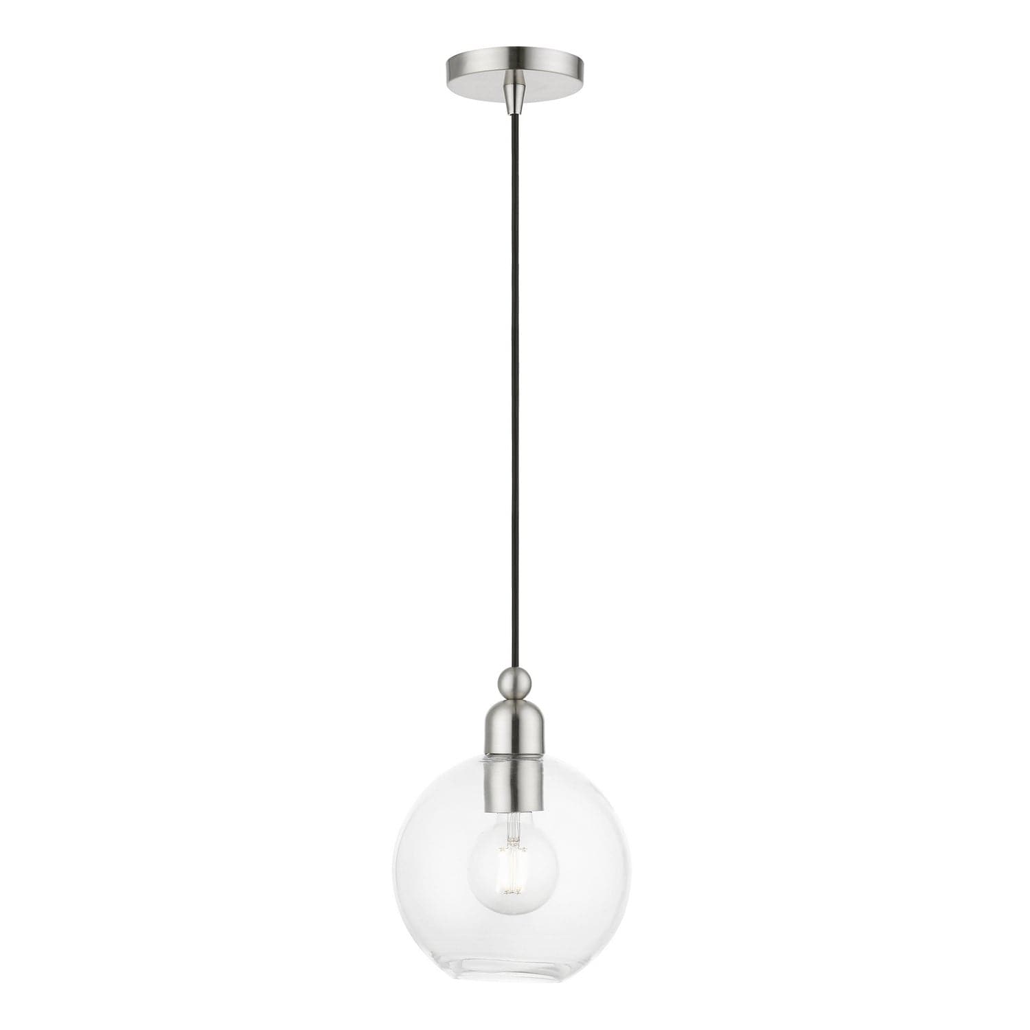 Livex Lighting - 48972-91 - One Light Pendant - Downtown - Brushed Nickel