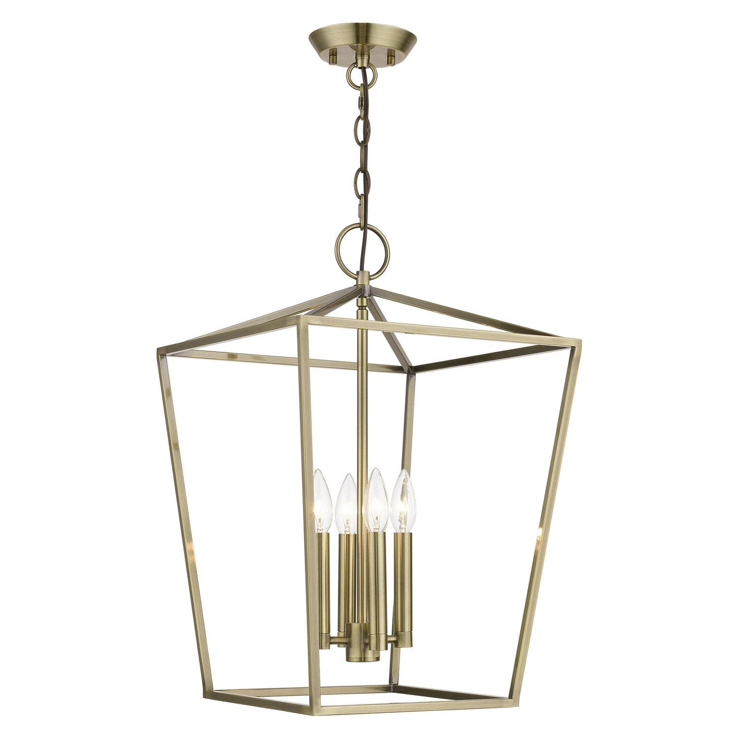 Livex Lighting - 49434-01 - Four Light Chandelier - Devone - Antique Brass