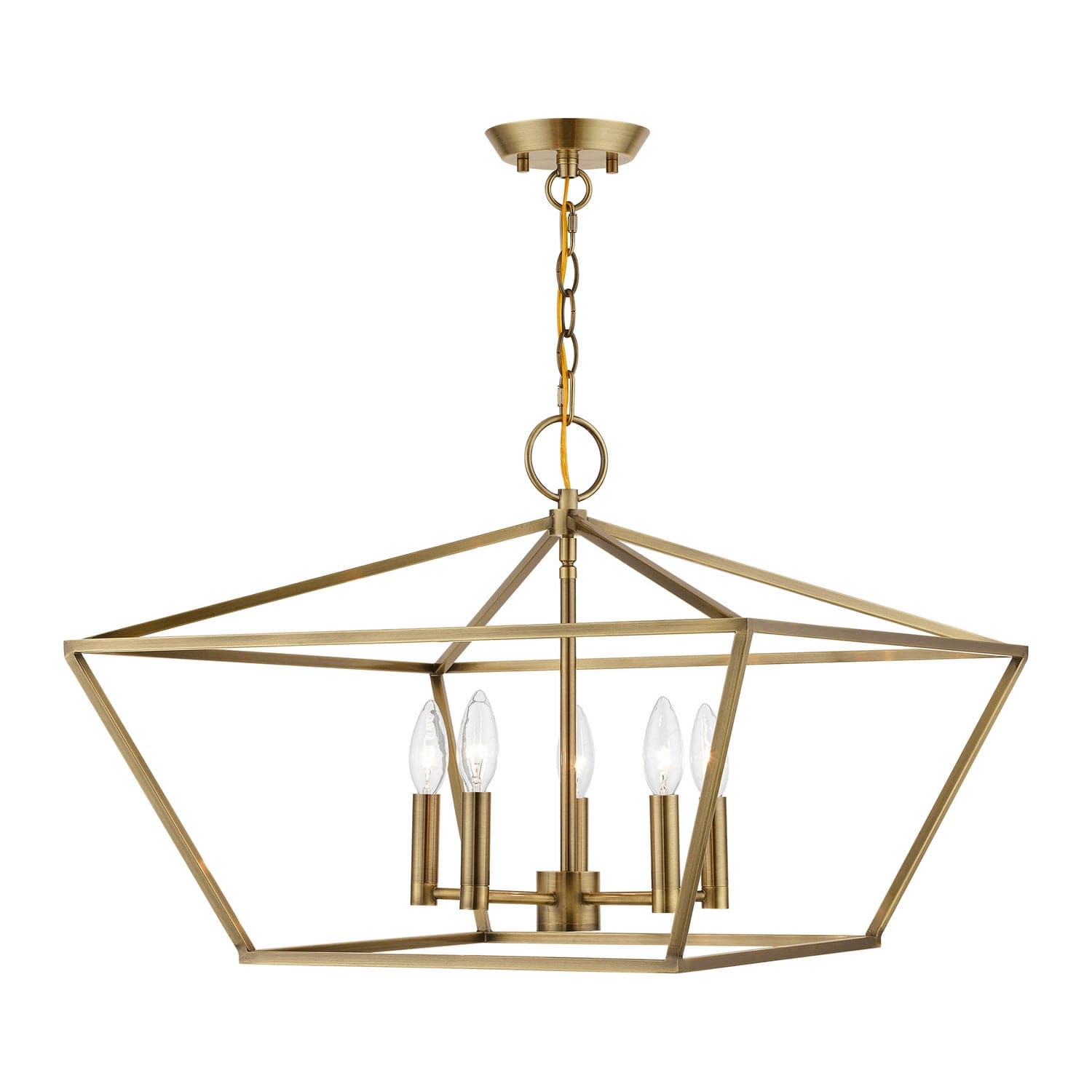 Livex Lighting - 49435-01 - Five Light Chandelier - Devone - Antique Brass