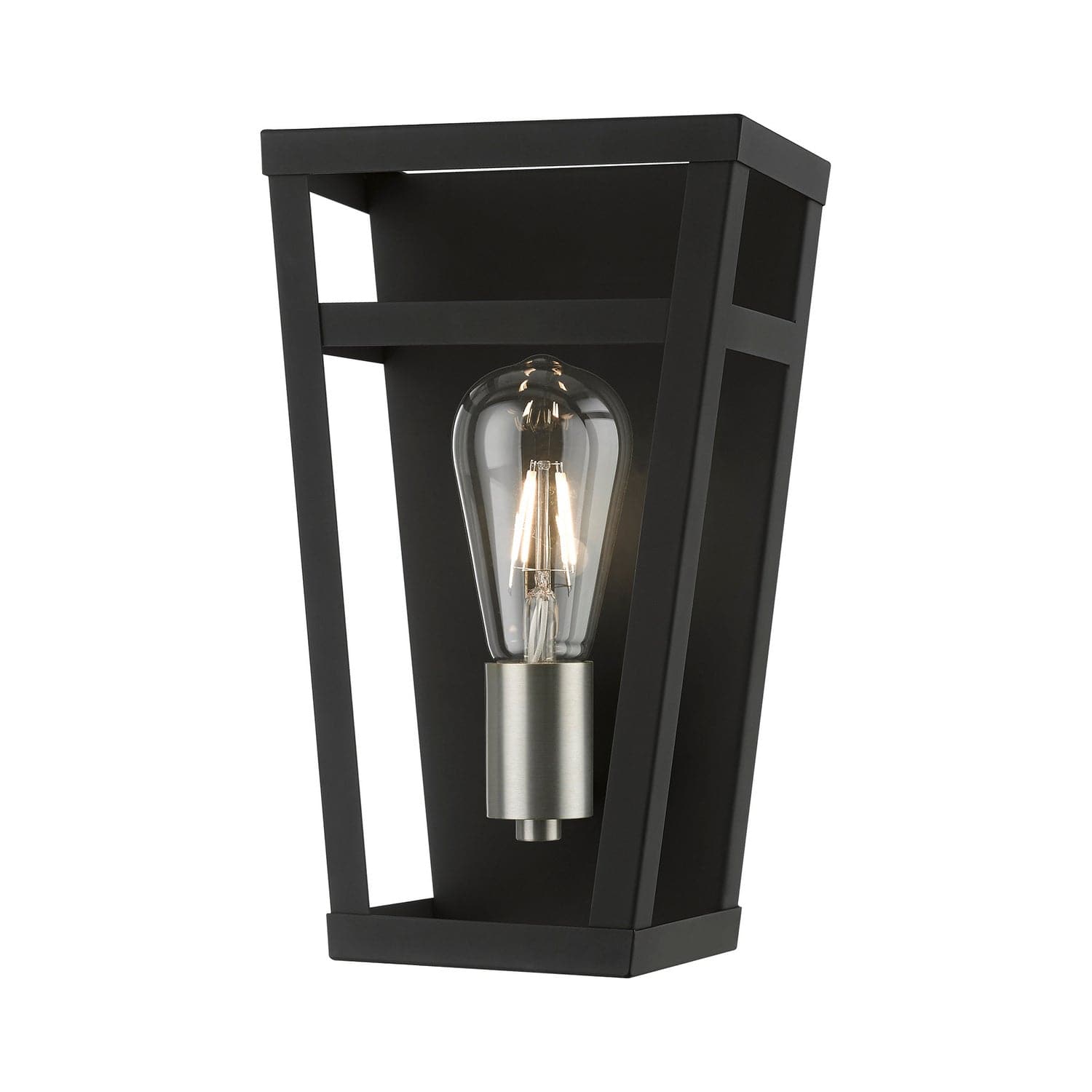 Livex Lighting - 49567-04 - One Light Wall Sconce - Schofield - Black w/Brushed Nickel