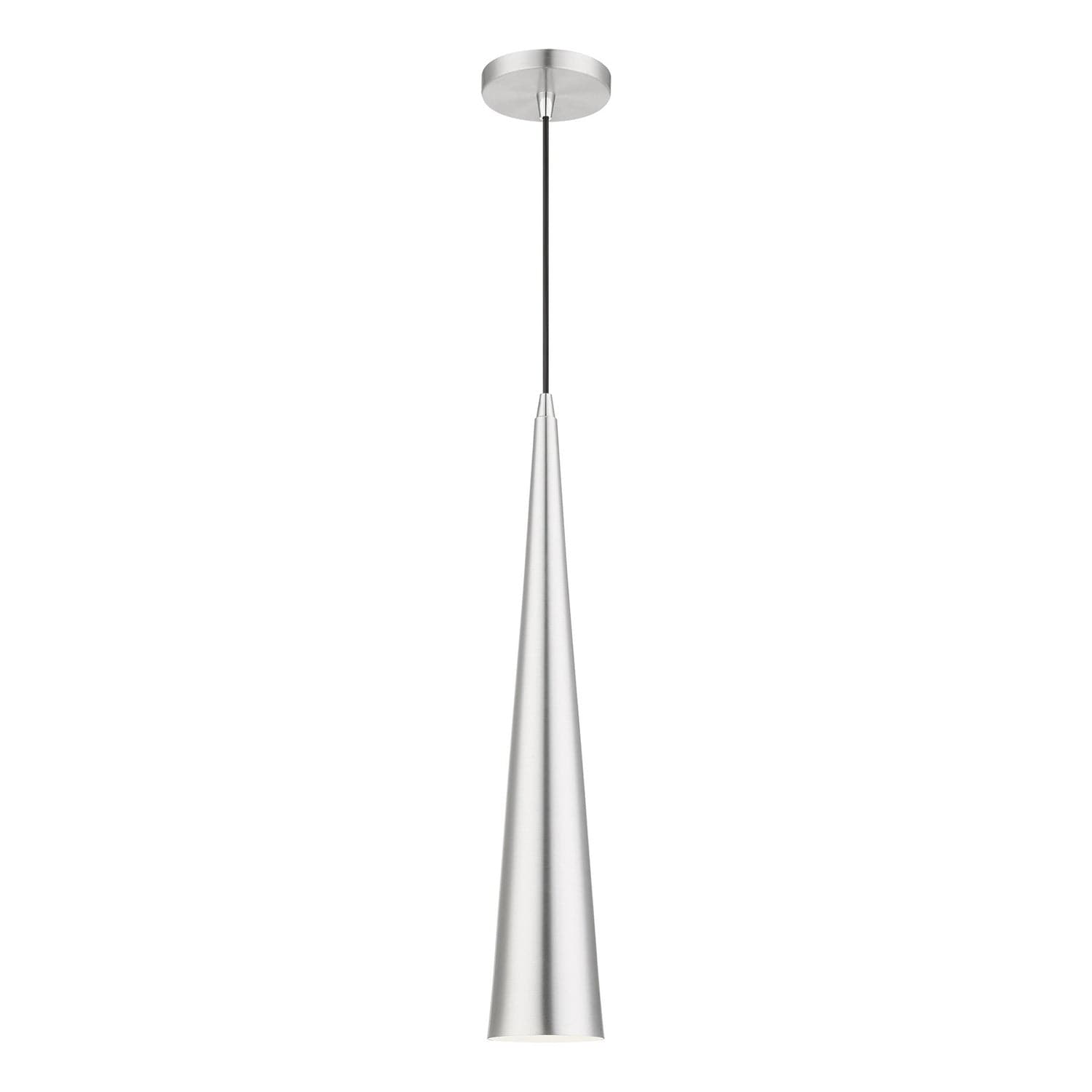 Livex Lighting - 49631-66 - One Light Pendant - Noho - Brushed Aluminum w/Polished Chrome