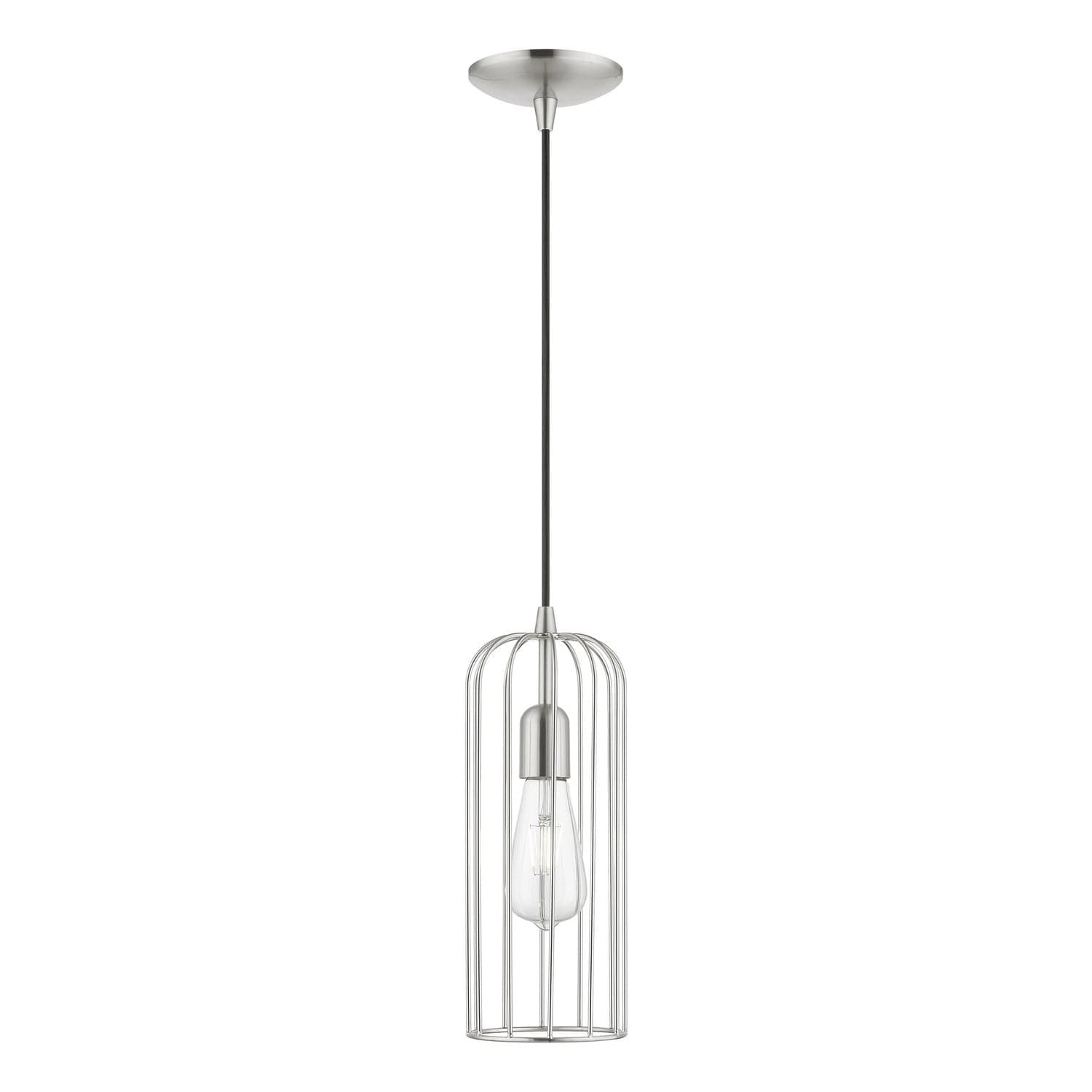 Livex Lighting - 49713-91 - One Light Pendant - Glenbrook - Brushed Nickel