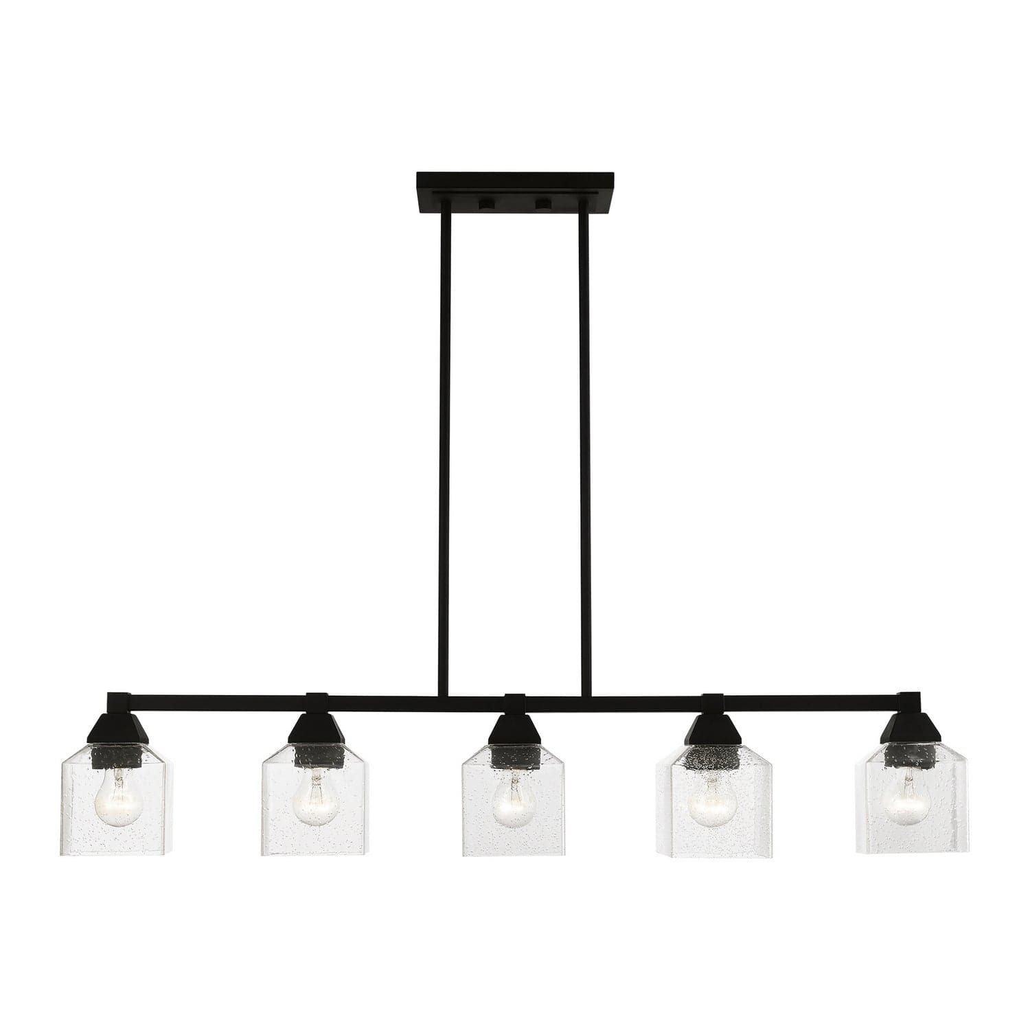 Livex Lighting - 49765-04 - Five Light Linear Chandelier - Aragon - Black