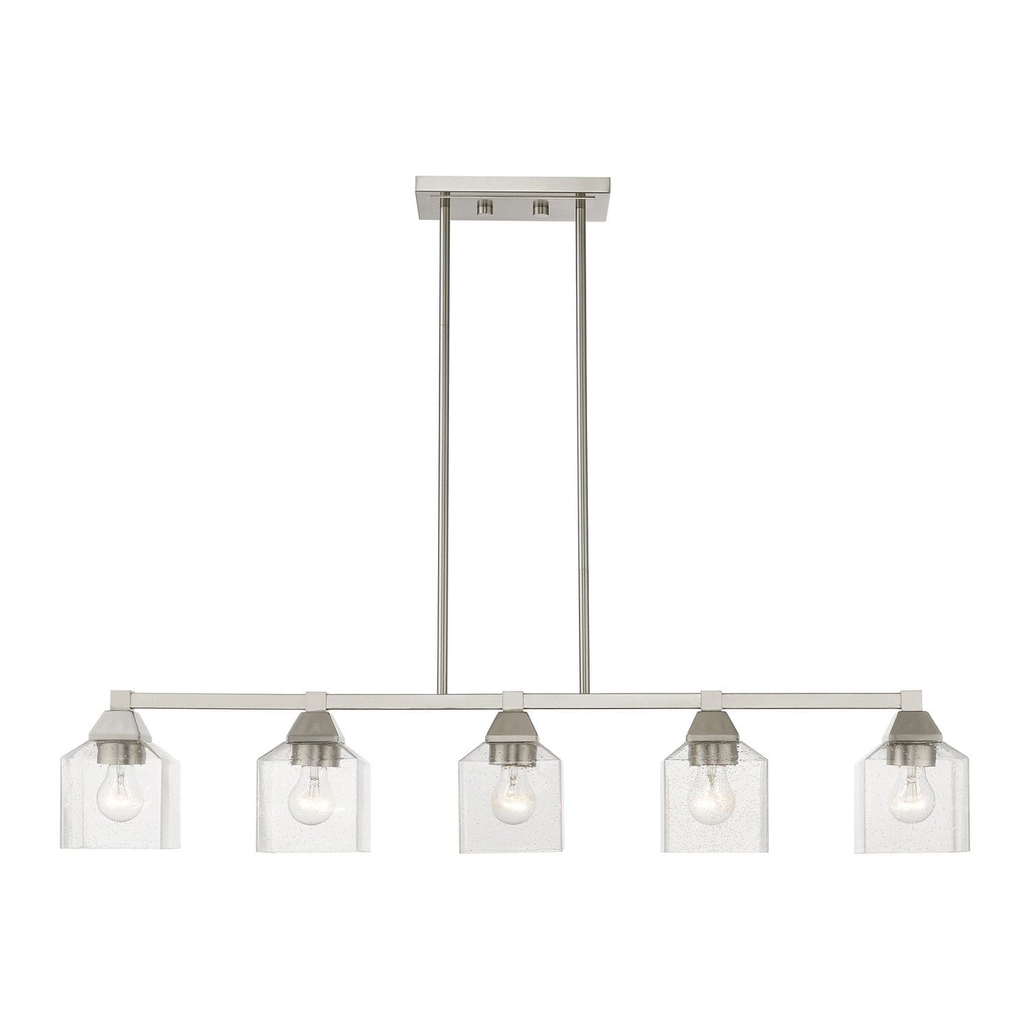 Livex Lighting - 49765-91 - Five Light Linear Chandelier - Aragon - Brushed Nickel