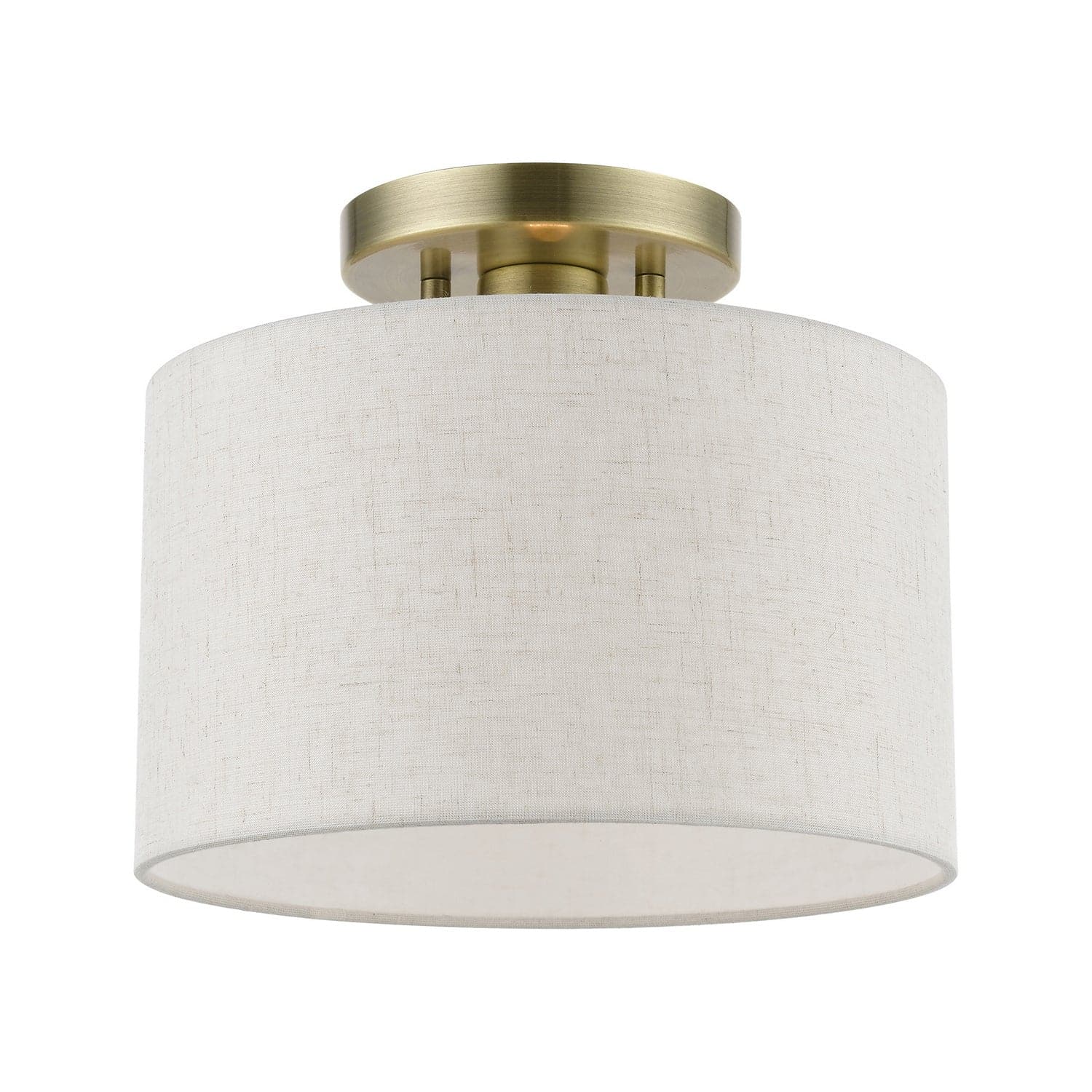 Livex Lighting - 49808-01 - One Light Semi-Flush Mount - Blossom - Antique Brass