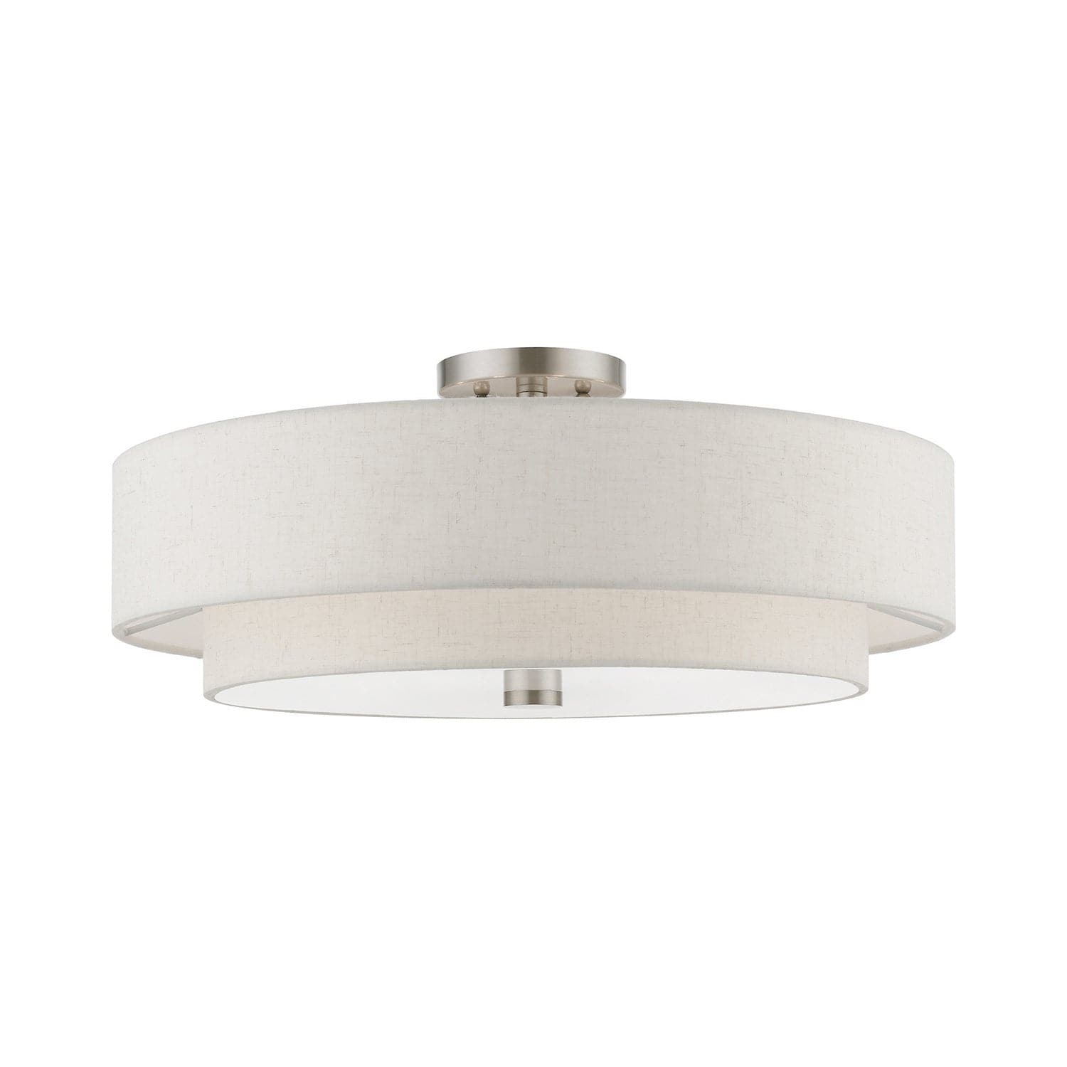 Livex Lighting - 52139-91 - Five Light Semi-Flush Mount - Meridian - Brushed Nickel