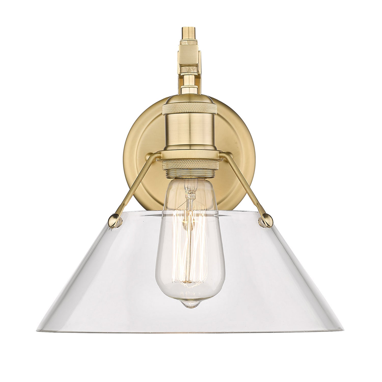 Golden - 3306-1W BCB-CLR - One Light Wall Sconce - Orwell BCB - Brushed Champagne Bronze
