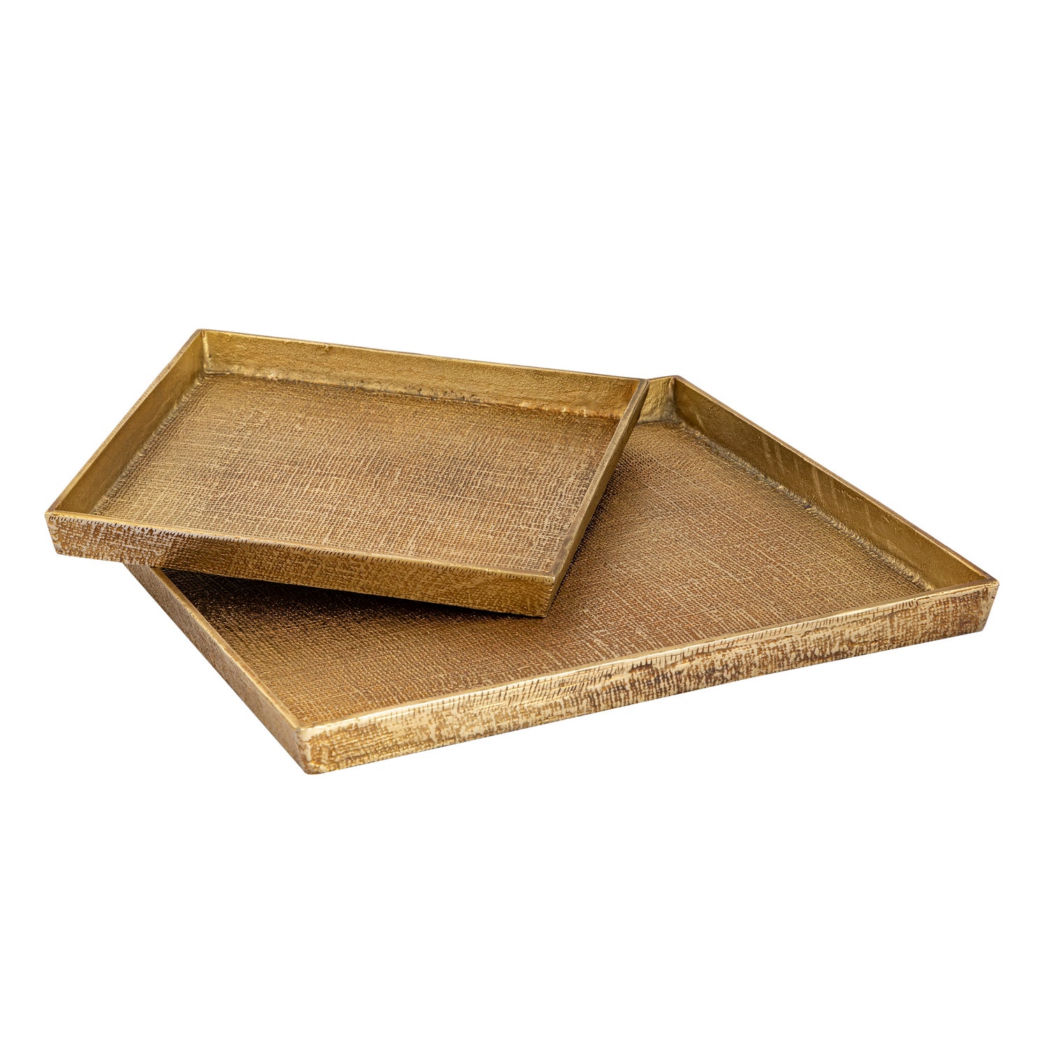 ELK Home - H0807-10664/S2 - Tray - Square Linen - Antique Brass