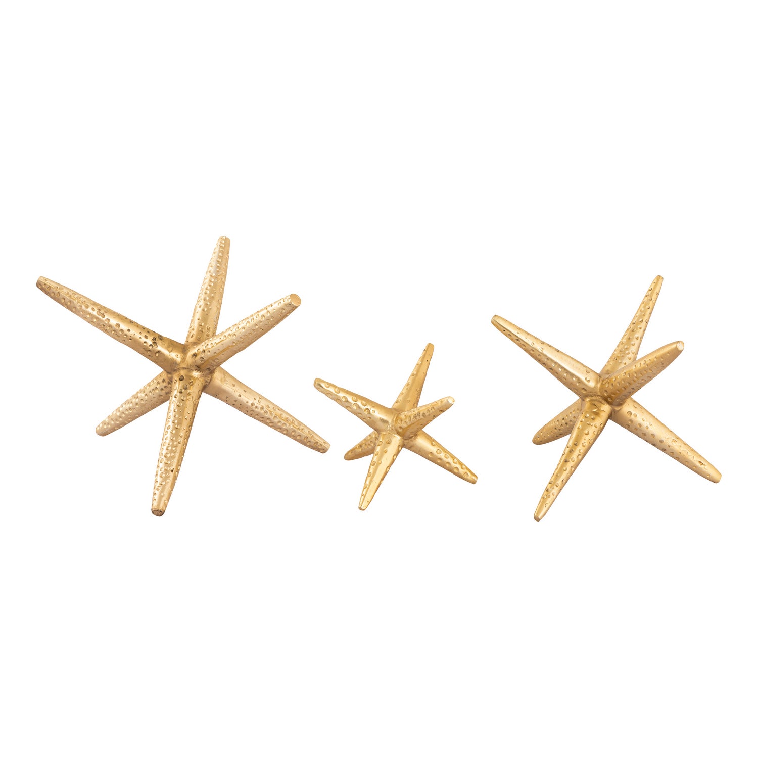 ELK Home - S0807-8741/S3 - Decorative Object - Star Jacks - Polished Brass