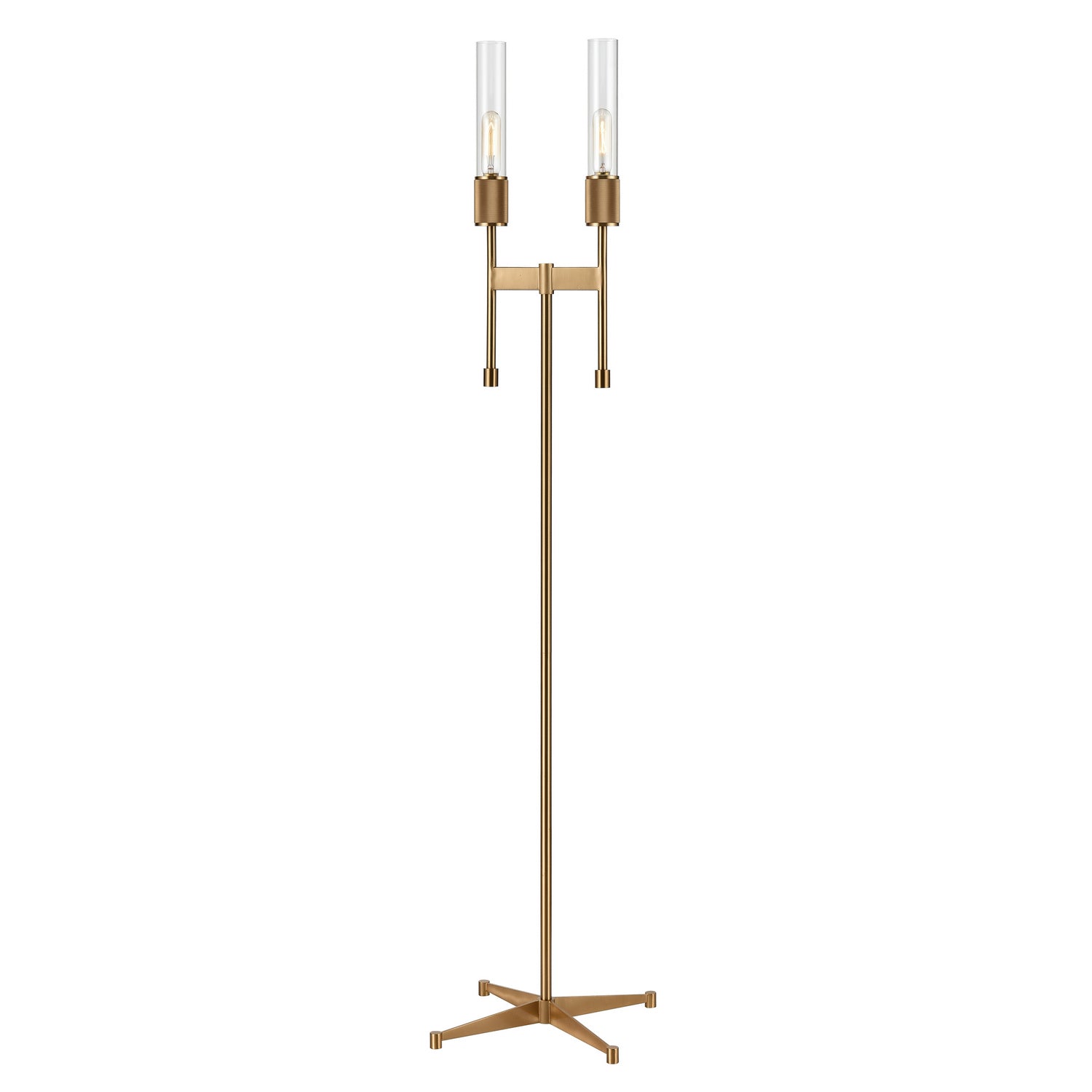 ELK Home - H0019-9577 - Two Light Floor Lamp - Beaconsfield - Aged Brass