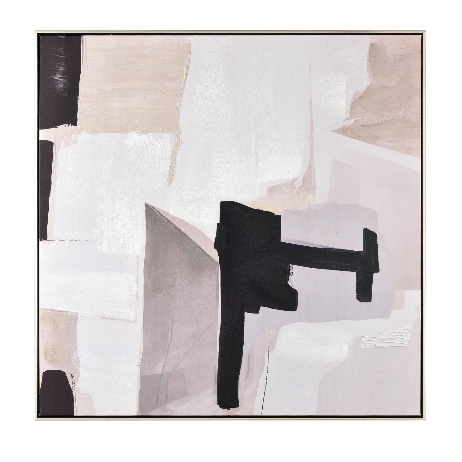 ELK Home - S0017-10701 - Framed Wall Art - Blanc Abstract - Cream