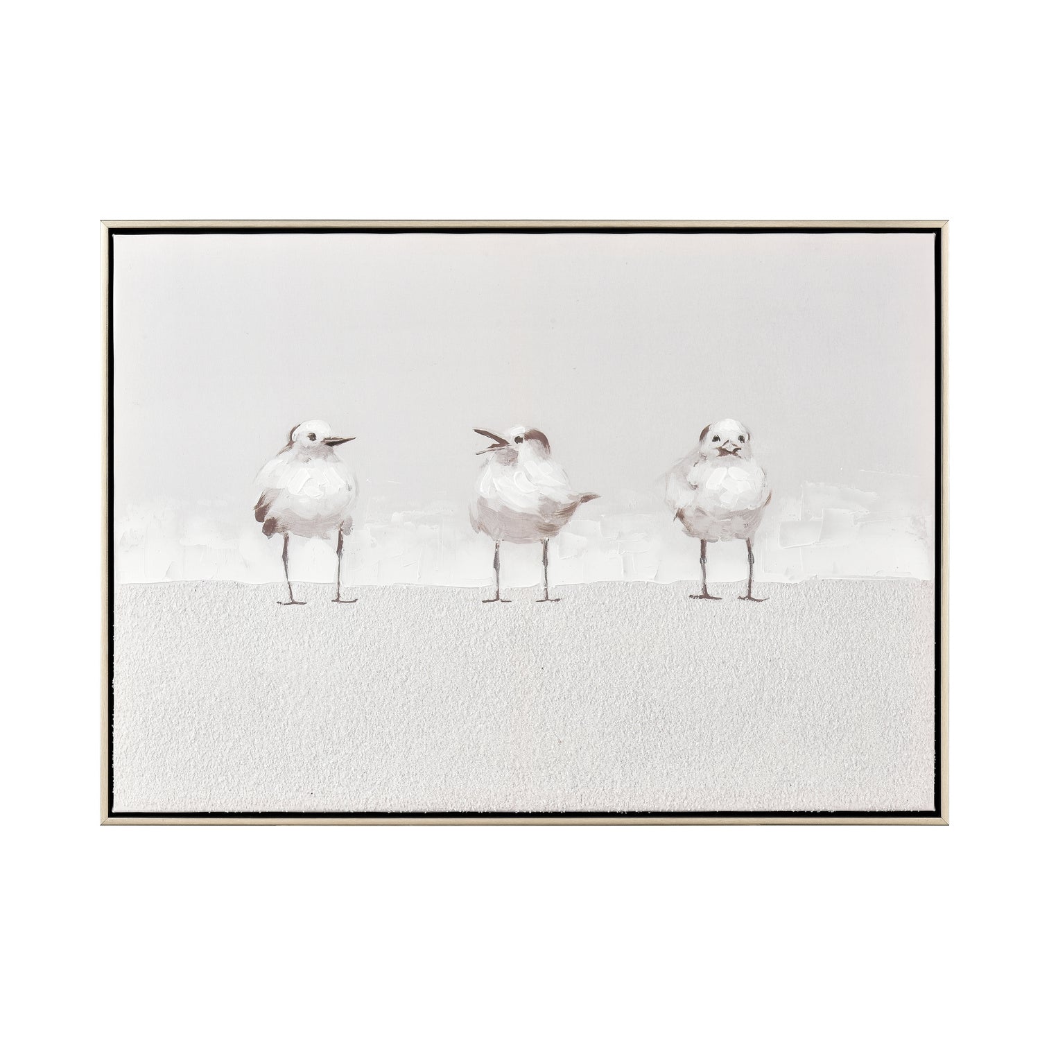 ELK Home - S0017-10703 - Framed Wall Art - Three Gulls - White