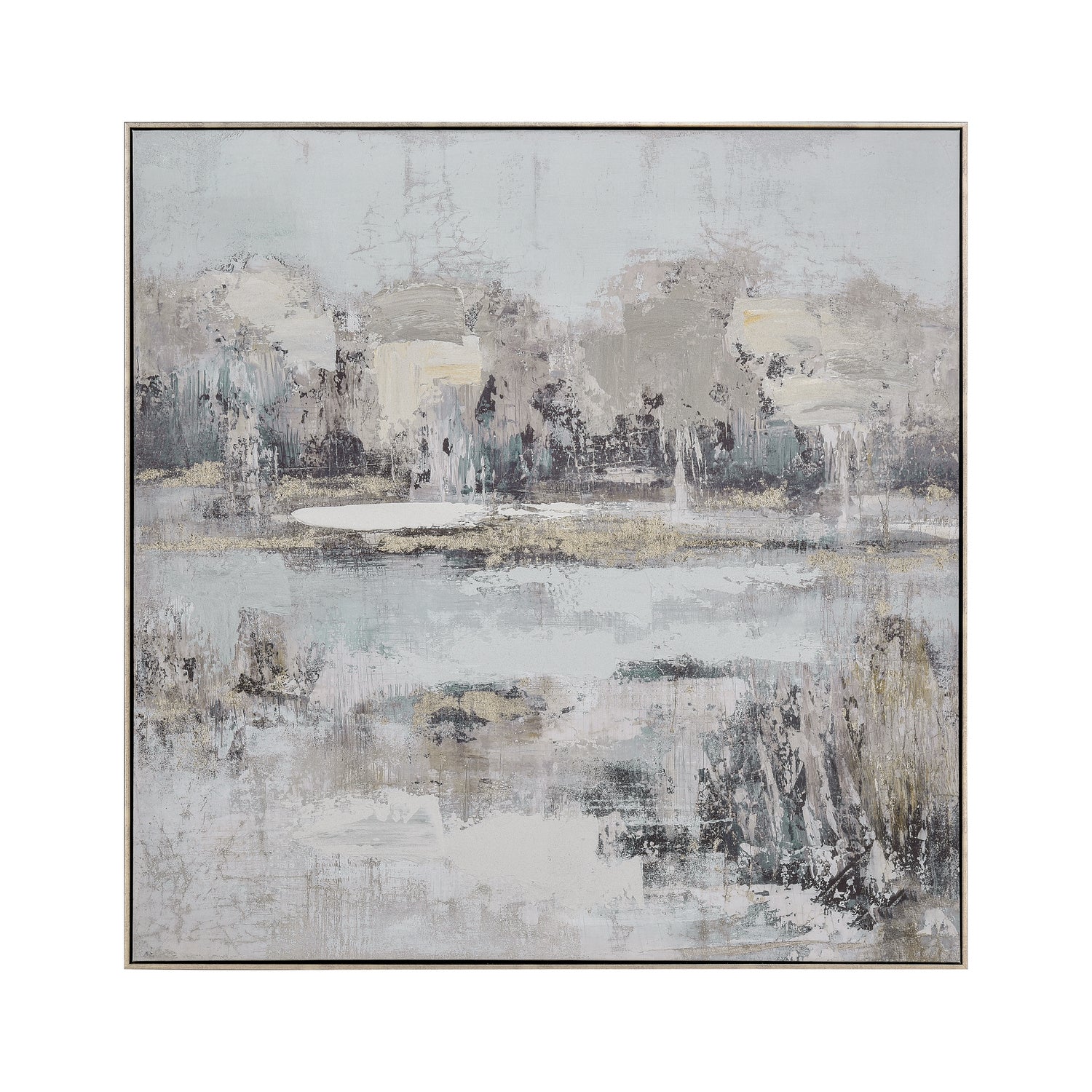 ELK Home - S0056-10627 - Framed Wall Art - Bronson Lake Abstract - Gray