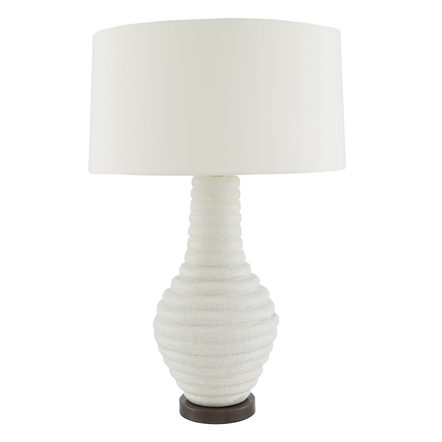 One Light Table Lamp from the Bartoli collection in Ivory Stained Crackle finish