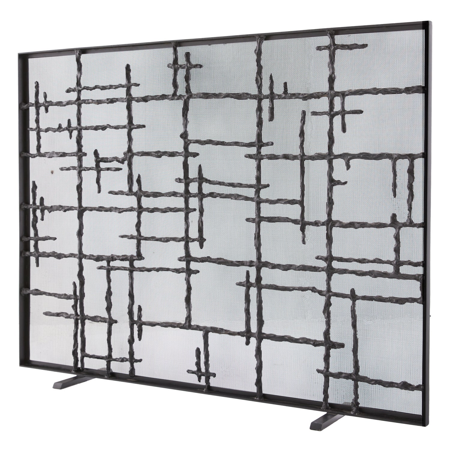 Fire Screen from the Petrova collection in Blackened Iron finish