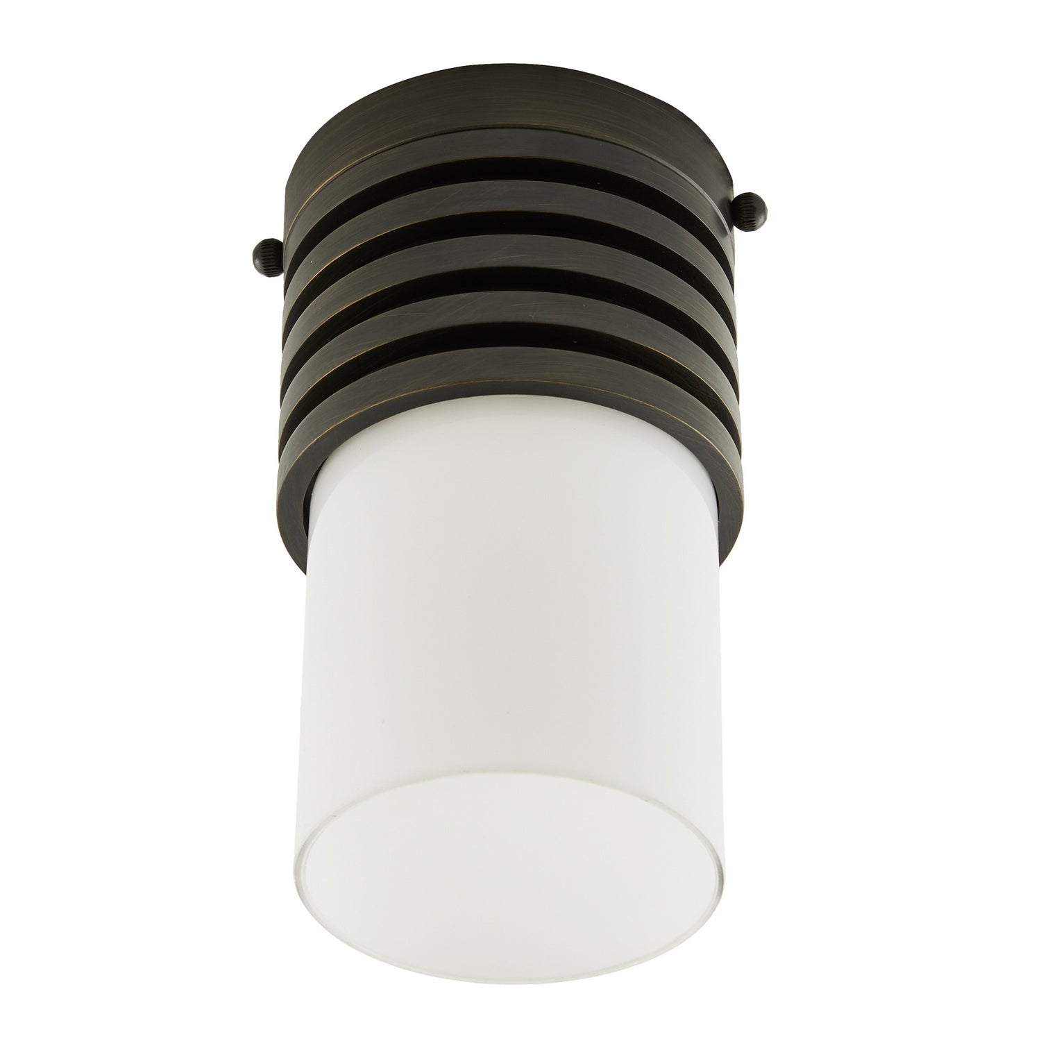 One Light Flush Mount from the Rune collection in English Bronze finish