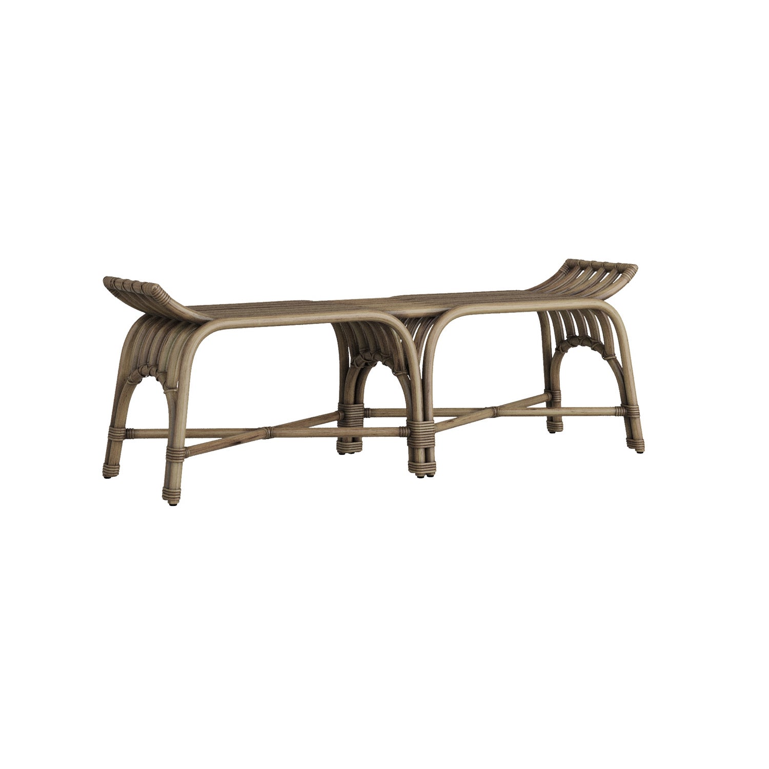 Bench from the Purcell collection in Gray Wash finish