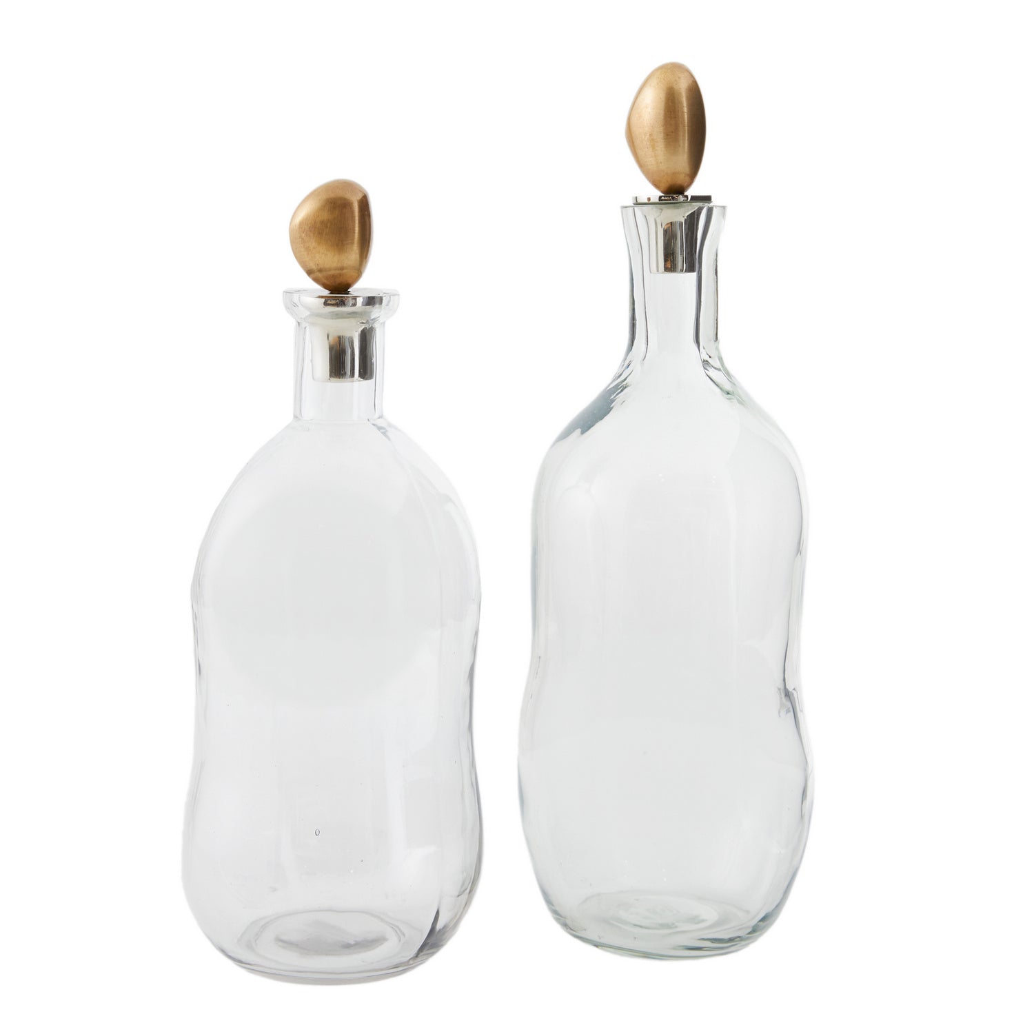 Decanters, Set of 2 from the Stavros collection in Clear finish