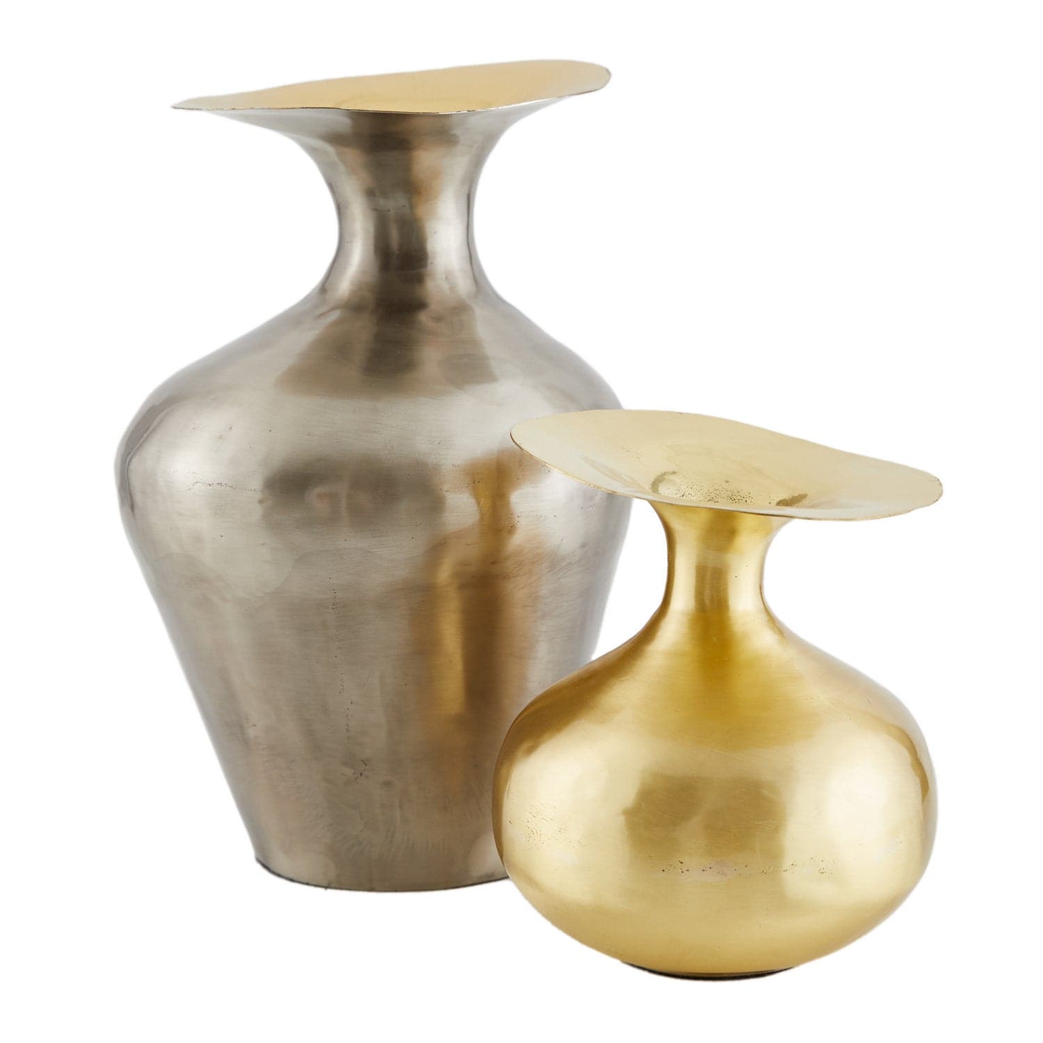 Vases, Set of 2 from the Selphines collection in Vintage Silver finish