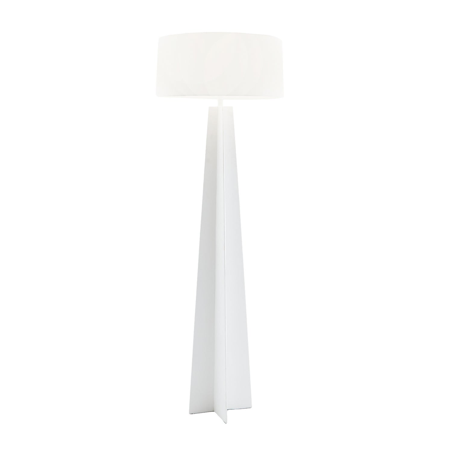 One Light Floor Lamp from the Palisades collection in White Gesso finish