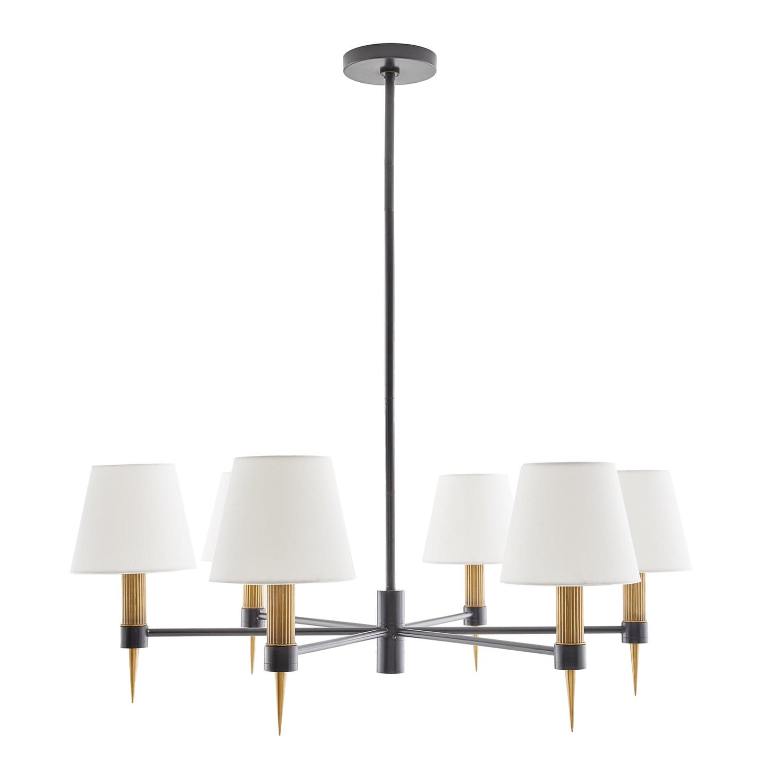 Six Light Chandelier from the Roma collection in Bronze finish