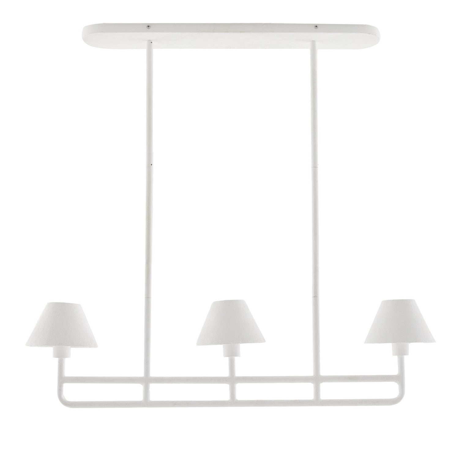 Three Light Chandelier from the Remy collection in White Gesso finish