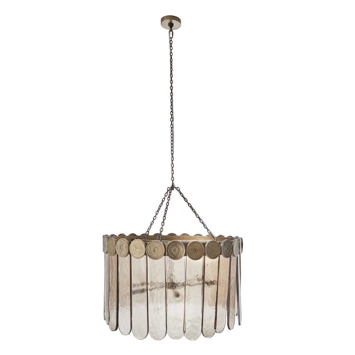 Six Light Chandelier from the Roman collection in Seedy Smoke finish