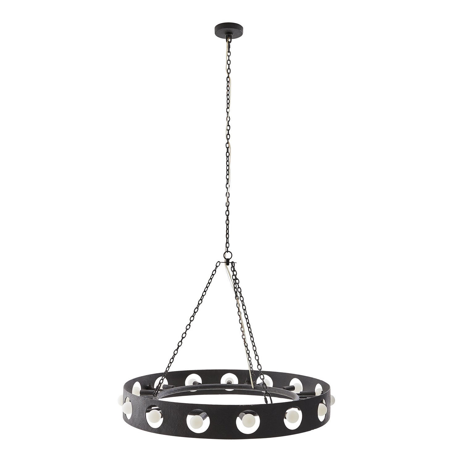 15 Light Chandelier from the Redondo collection in Matte Charcoal finish