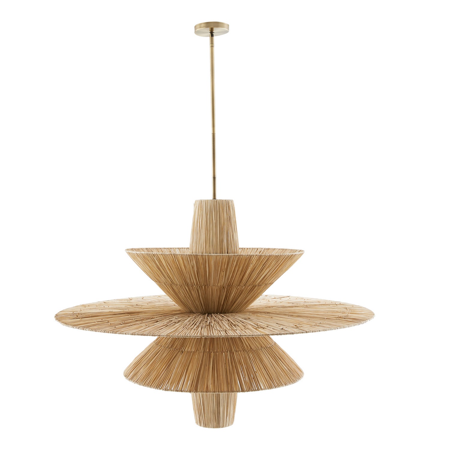 One Light Chandelier from the Shay collection in Natural finish