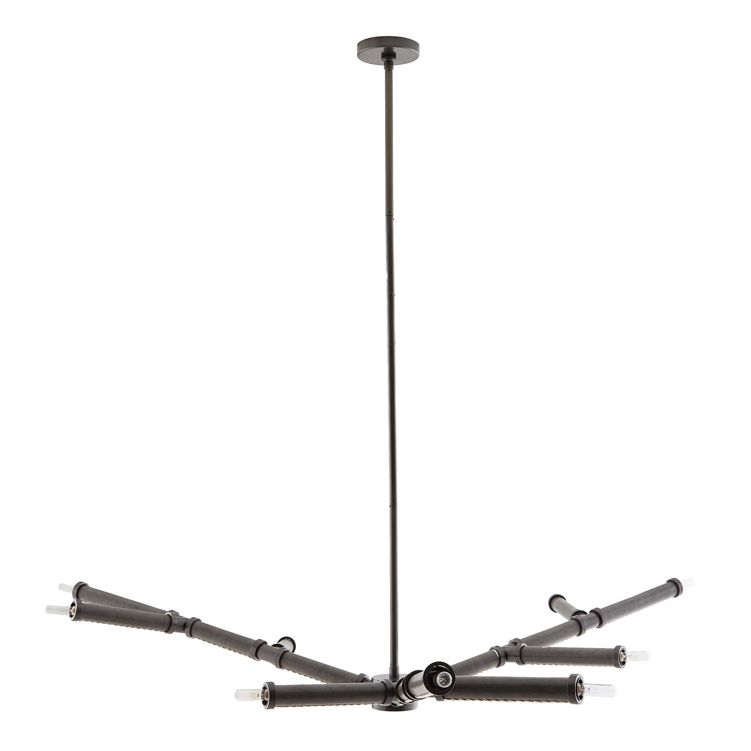 Nine Light Chandelier from the Paden collection in Charcoal finish