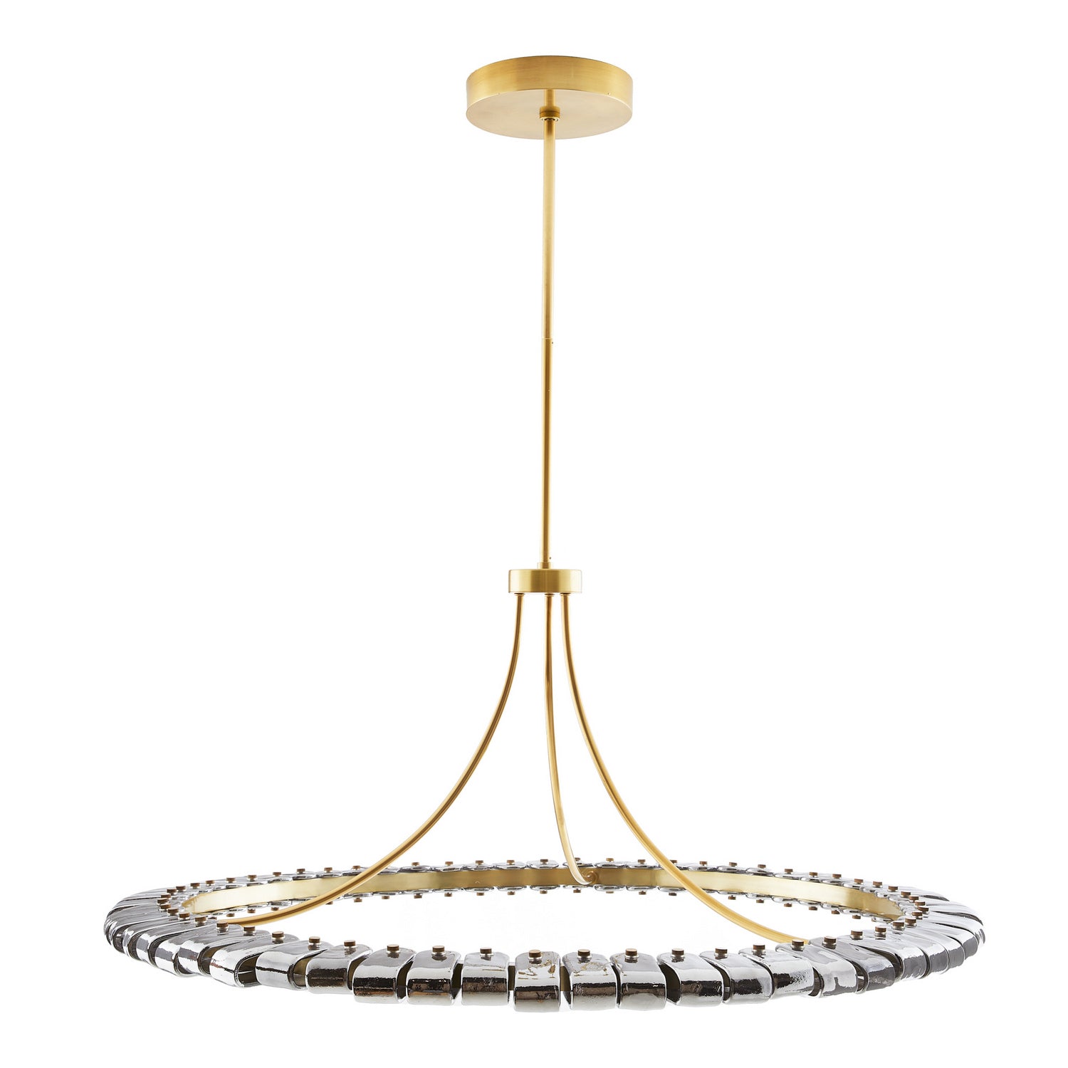 One Light Chandelier from the Santorini collection in Blue Smoke Luster finish