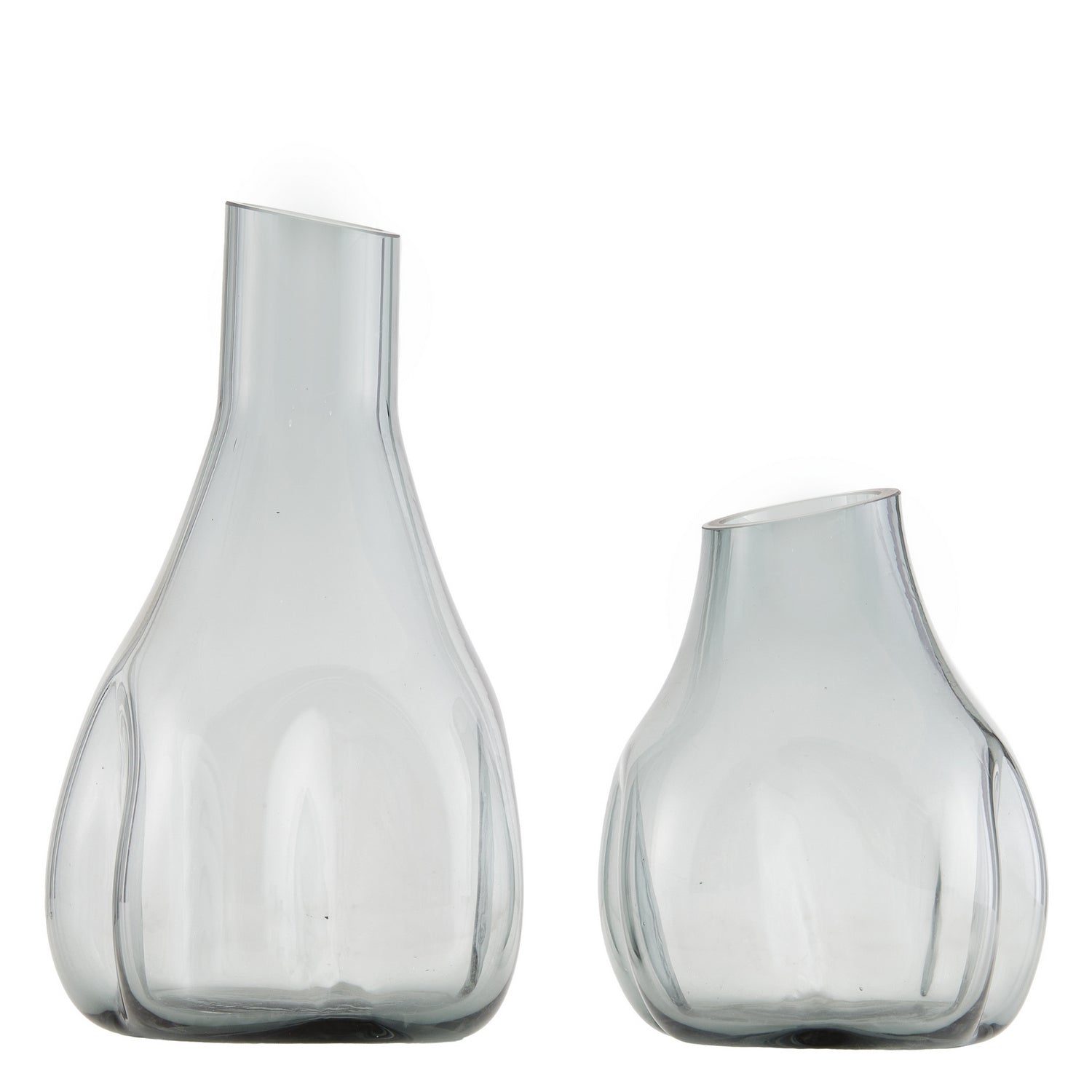 Vases, Set of 2 from the Ramparts collection in Blue Smoke finish