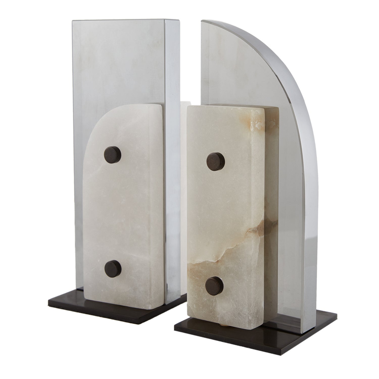 Bookends, Set of 2 from the Porter collection in Smoke Luster finish