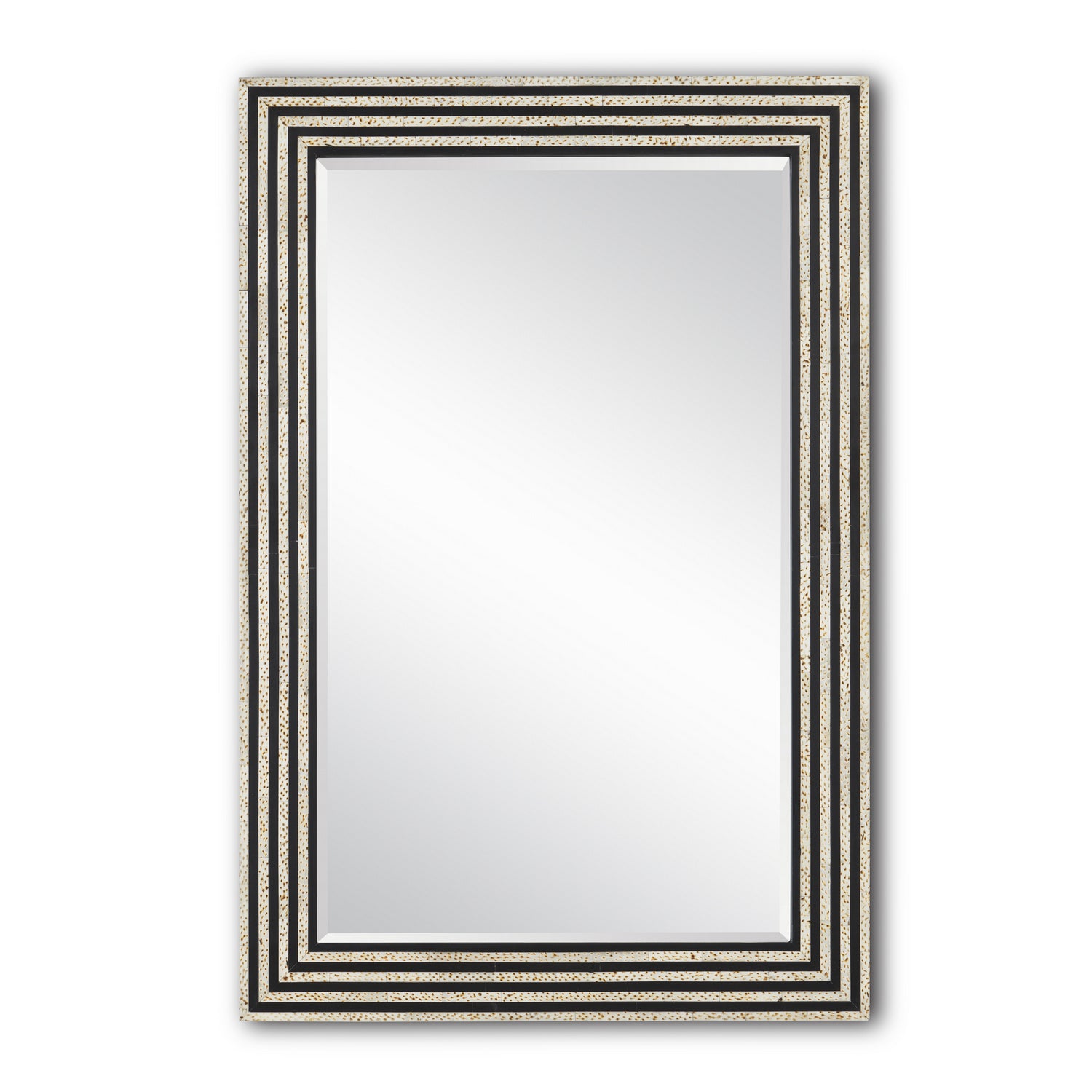 Mirror from the Taurus collection in White Speckle/Black/Mirror finish