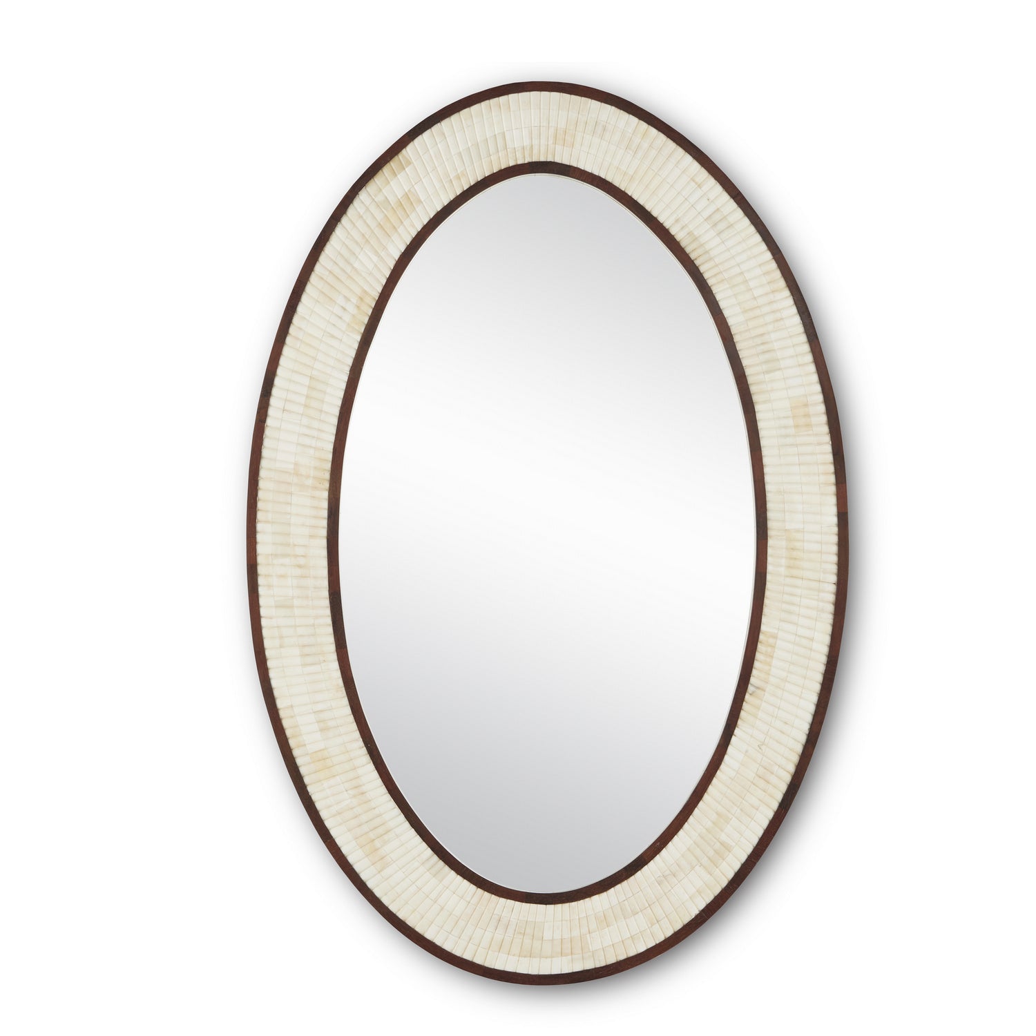Mirror from the Andar collection in Natural/Dark Walnut/Mirror finish
