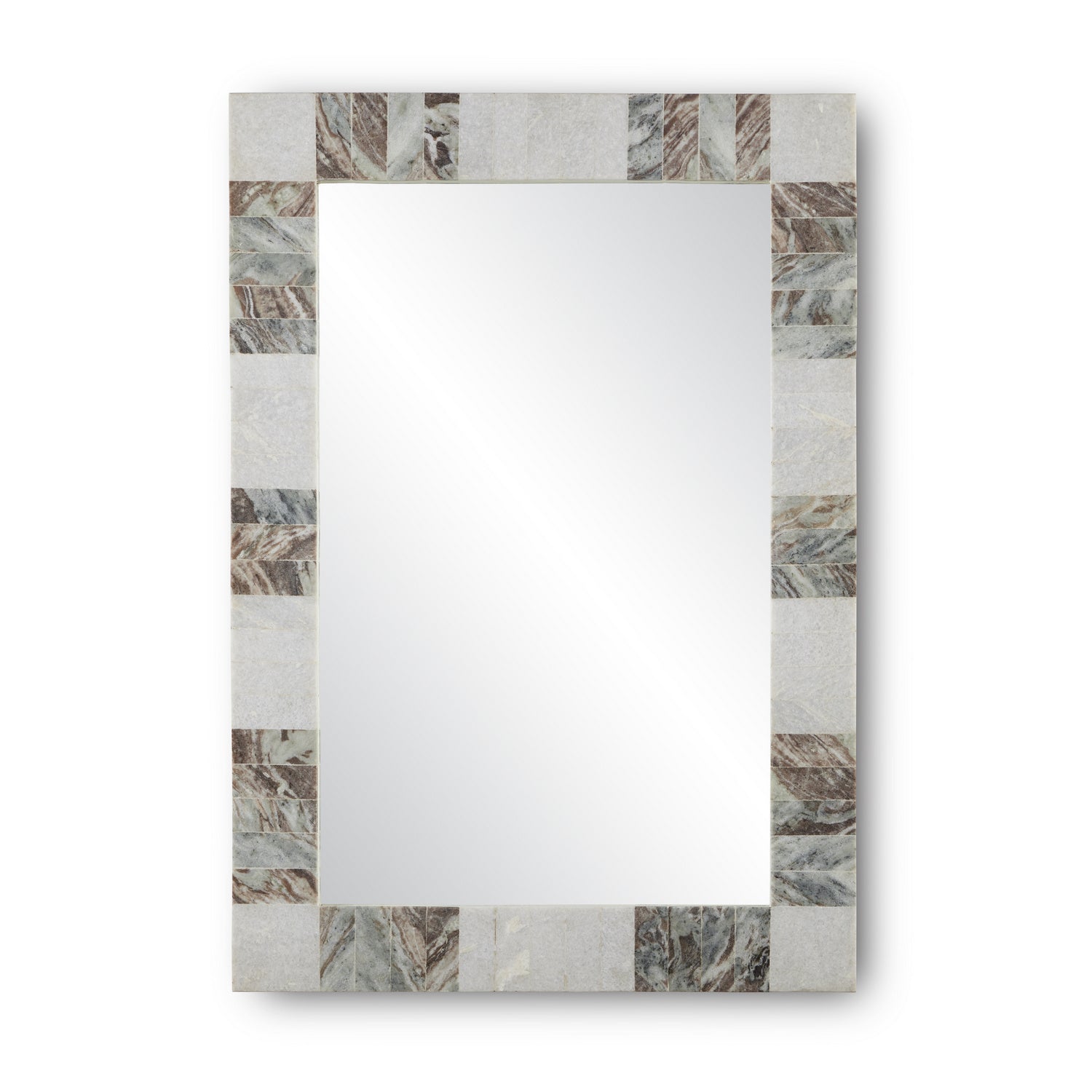 Mirror from the Elena collection in White/Brown/Mirror finish