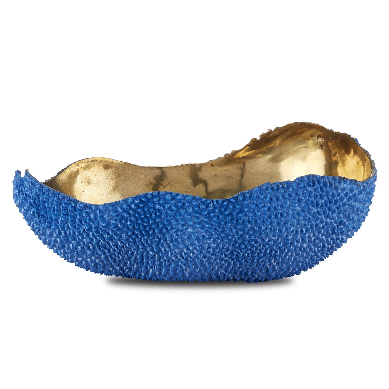 Bowl from the Jackfruit collection in Blue/Gold finish