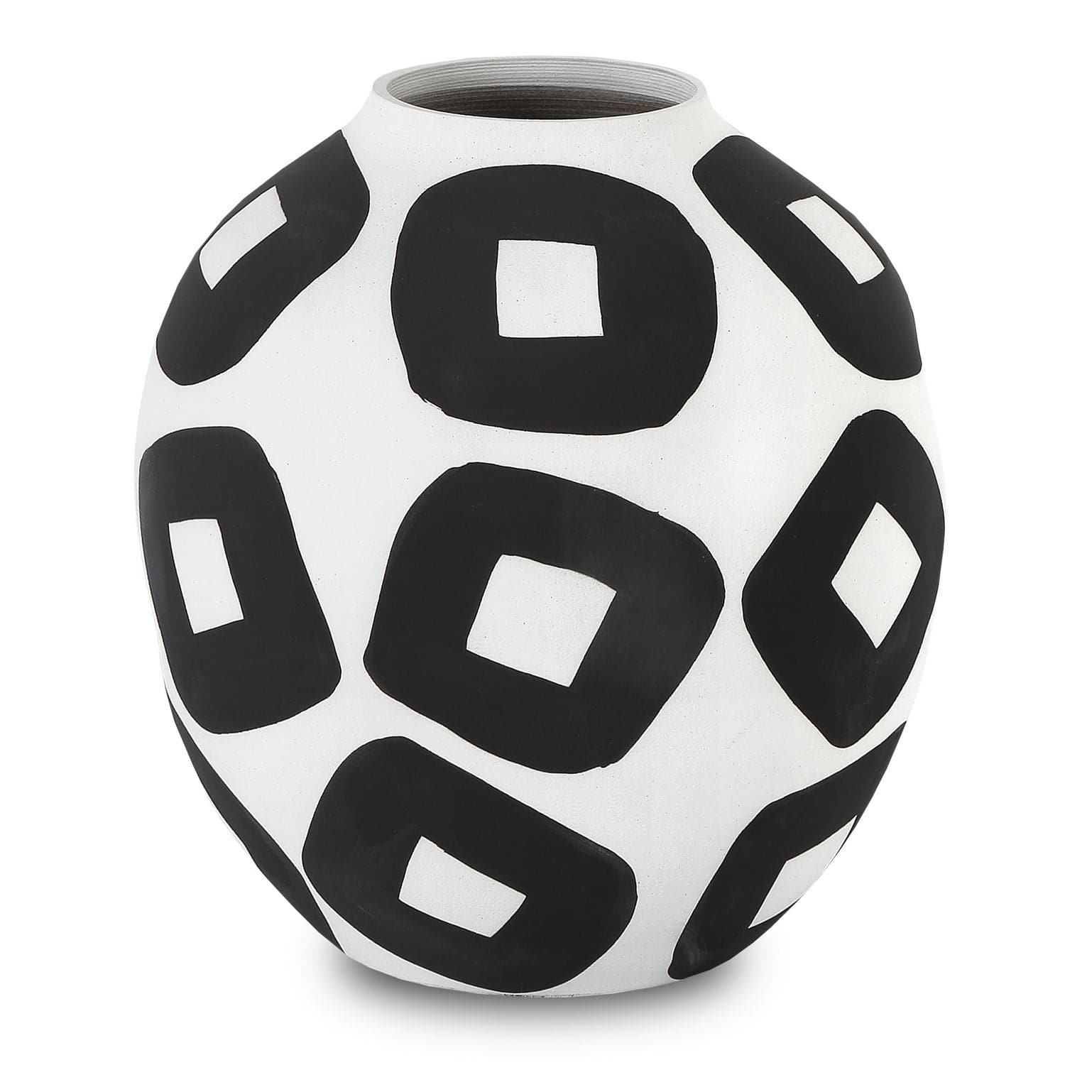 Vase from the Pagliacci collection in White/Black finish